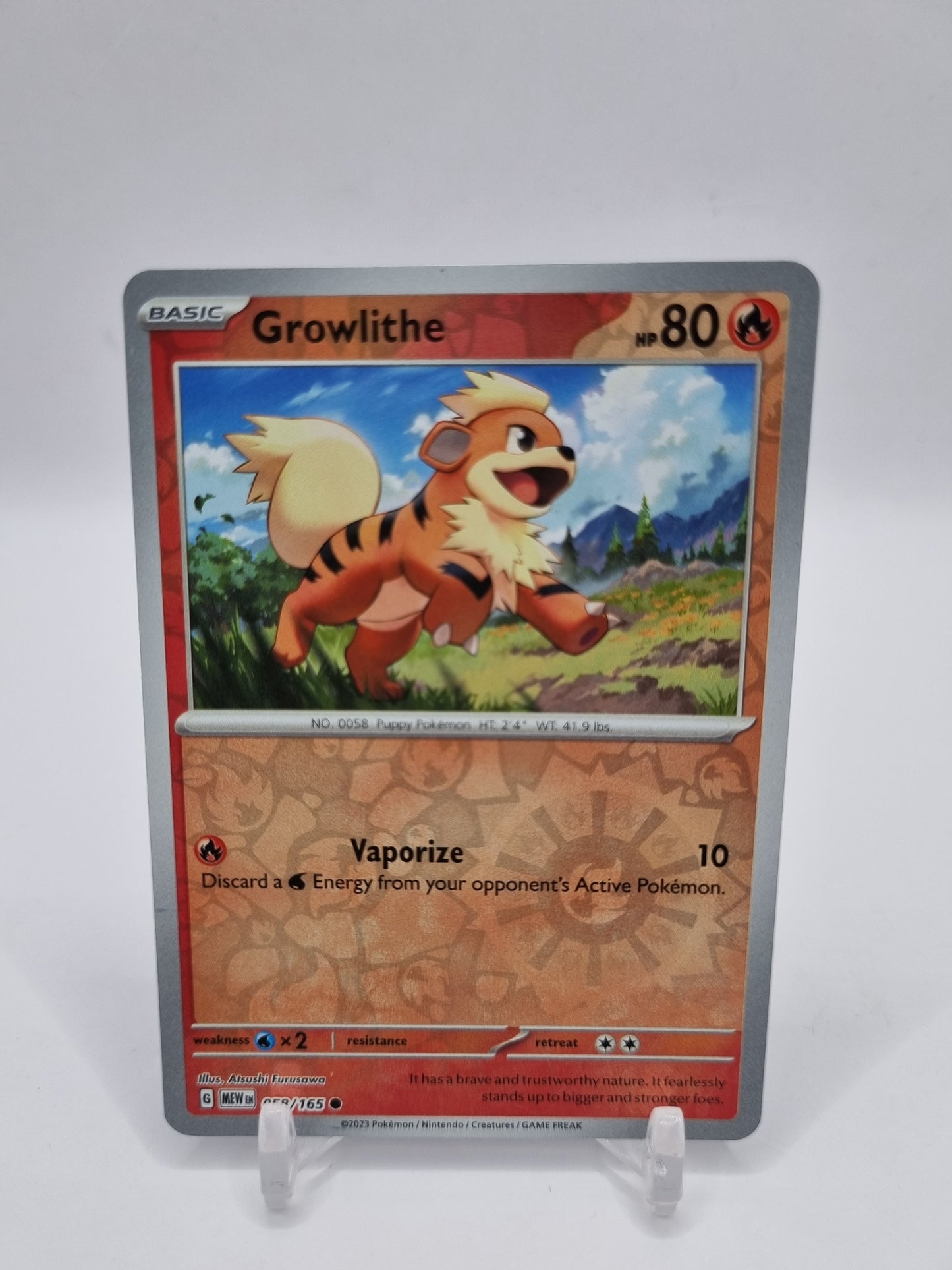 Growlithe Reverse Holo 151 058/165