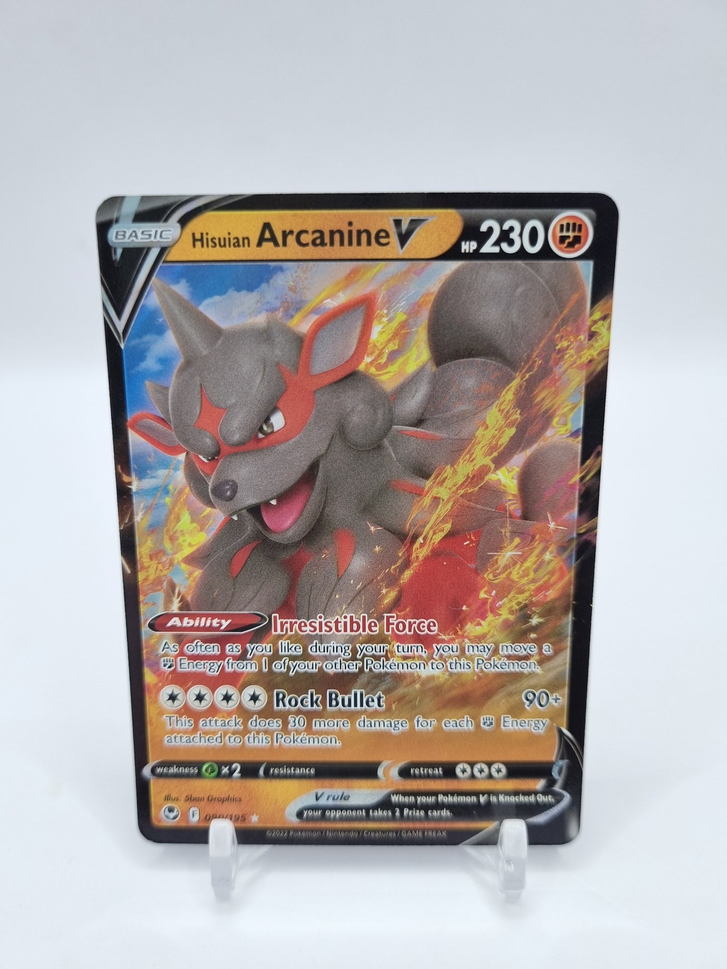 Hisuian Arcanine V Silver Tempest 090/195