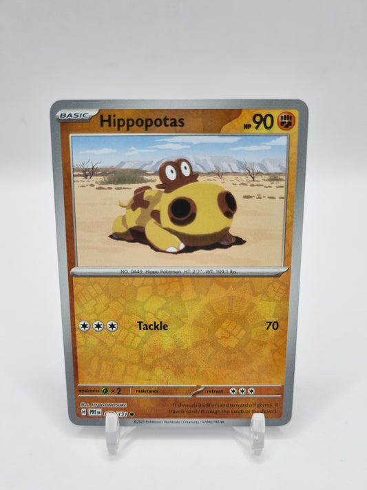 Hippopotas Reverse Holo Prismatic Evolutions 052/131