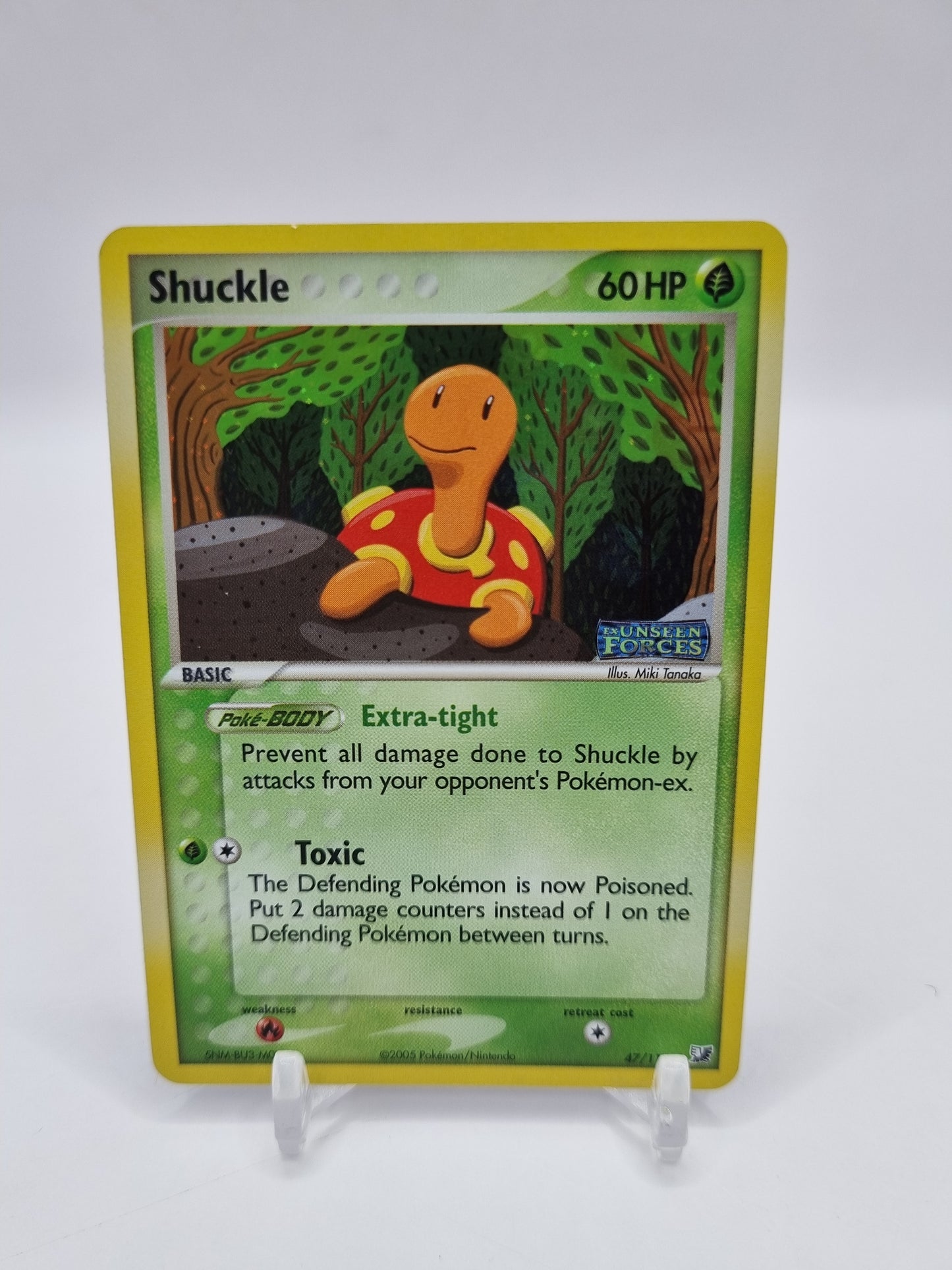 Shuckle Reverse Holo Stamped Ex Unseen Forces 47/115