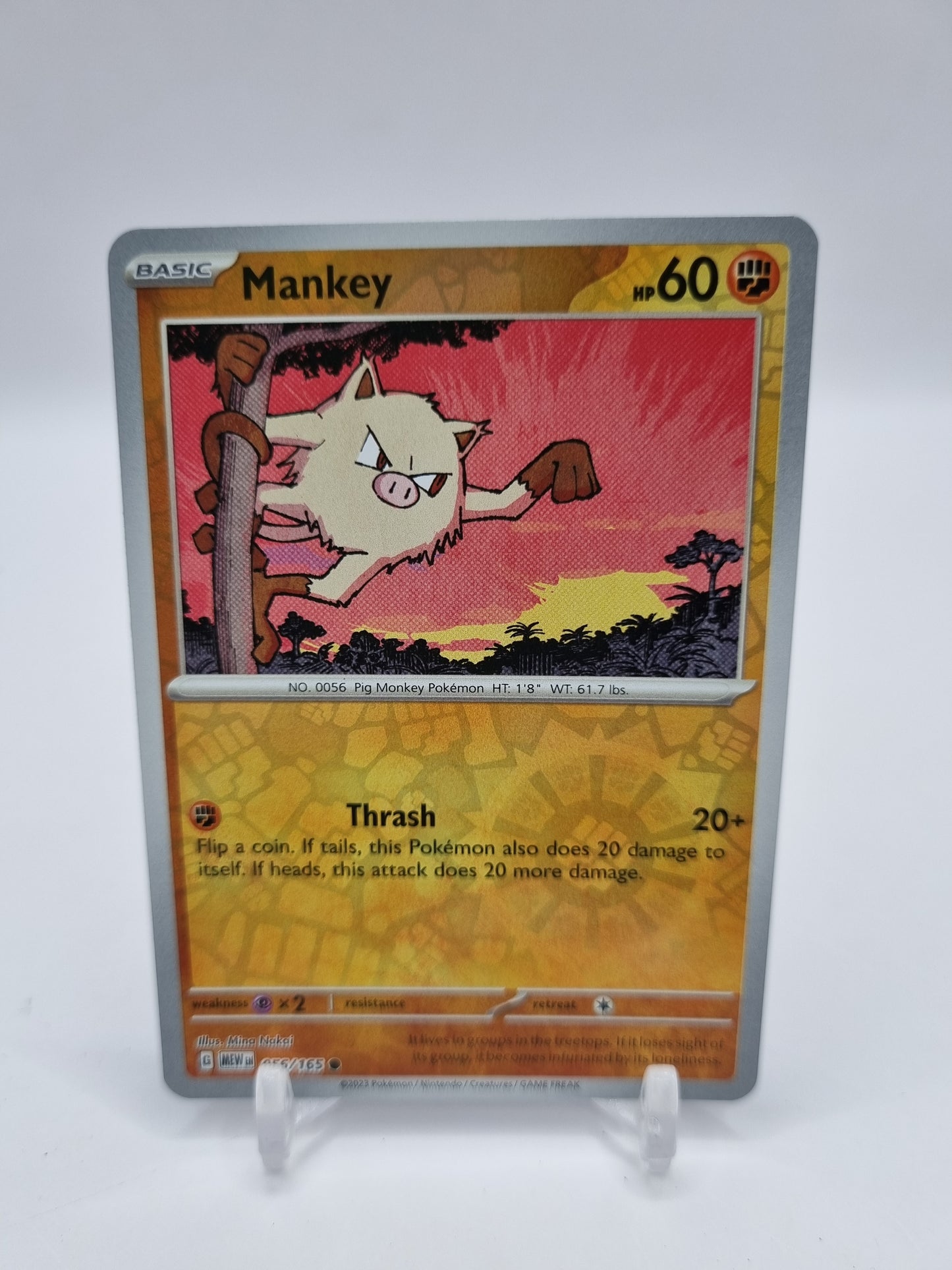 Mankey Reverse Holo 151 056/165