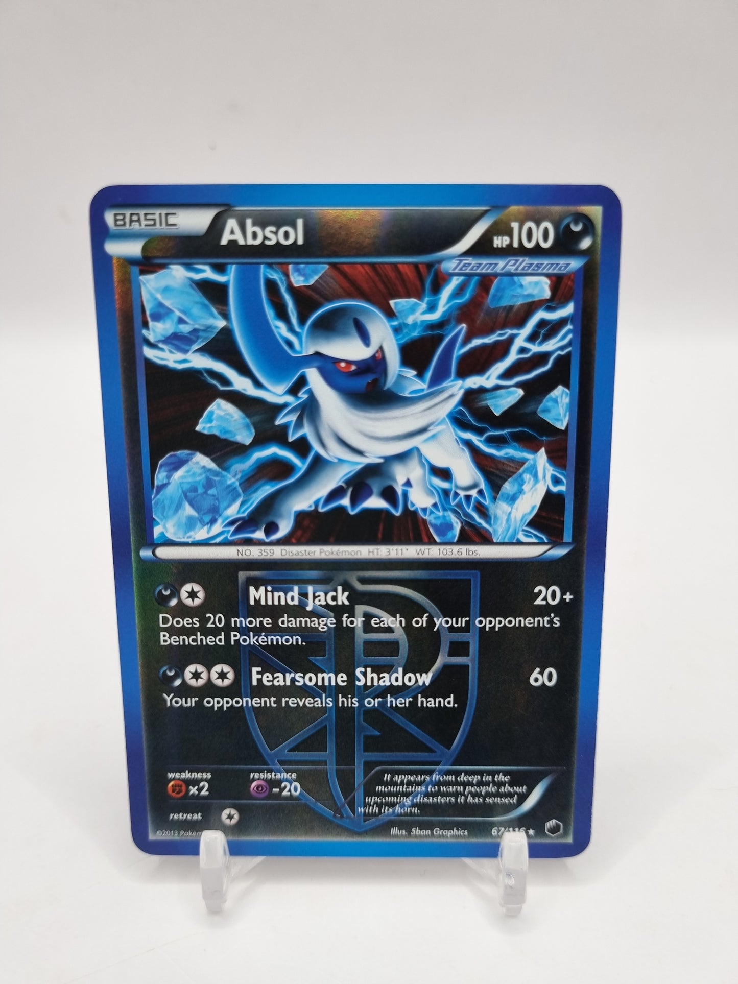 Absol Reverse Holo Rare Plasma Freeze 67/116