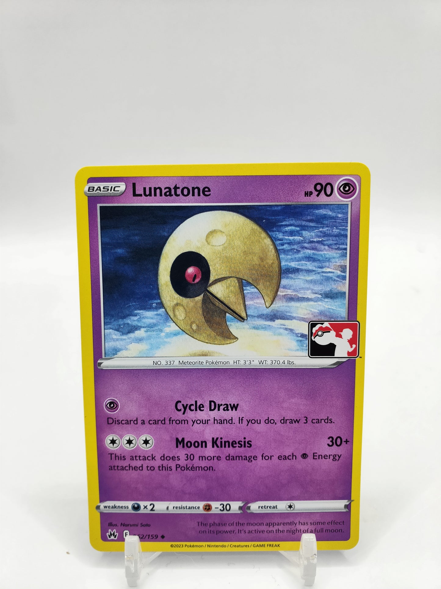 Lunatone Non Holo Prize Pack 3 062/159