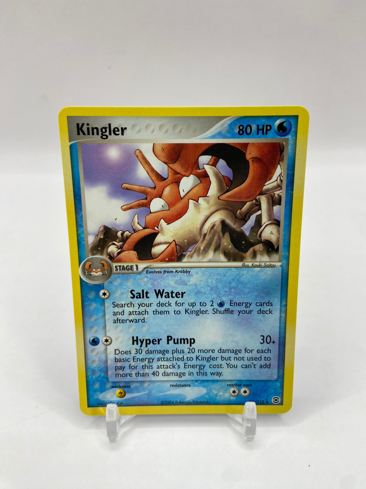 Kingler Rare Fire Red Leaf Green 26/112