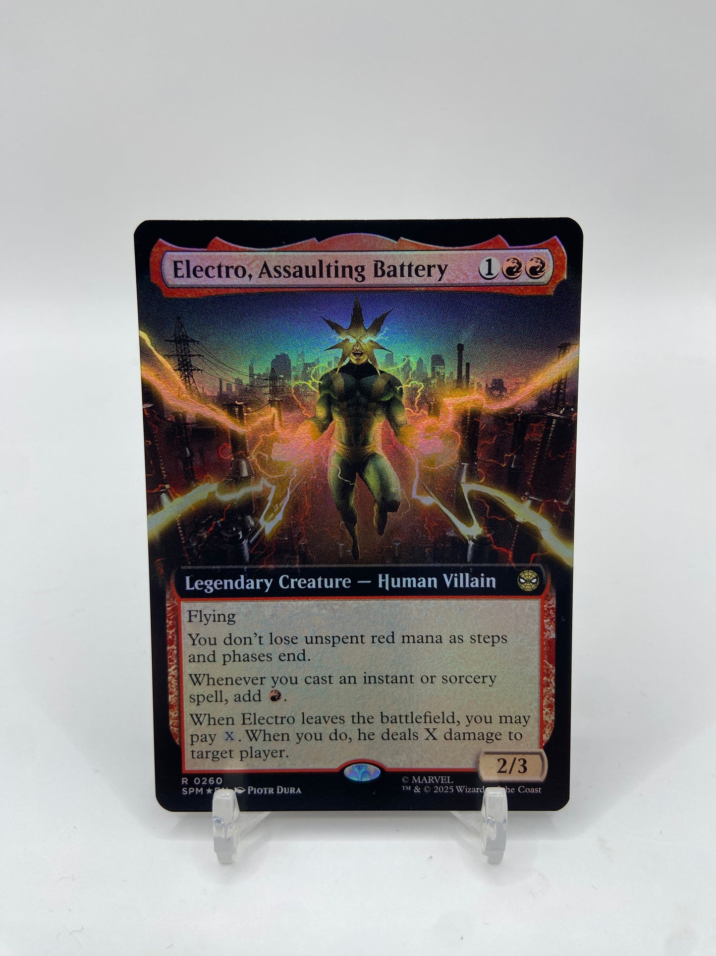 Electro, Assaulting Battery Foil (Extended Art) Marvel's Spider-Man R 260