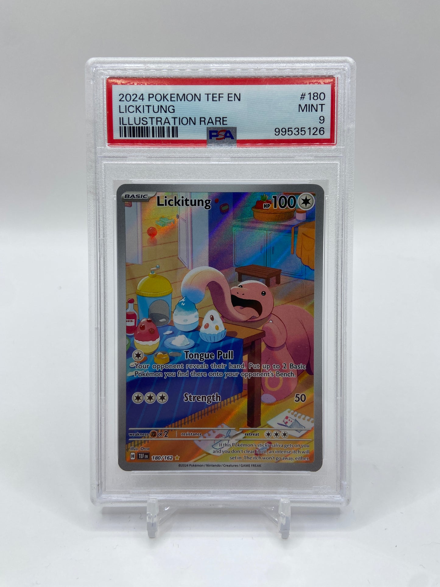 Lickitung Temporal Forces Illustration Rare 180/162 PSA 9