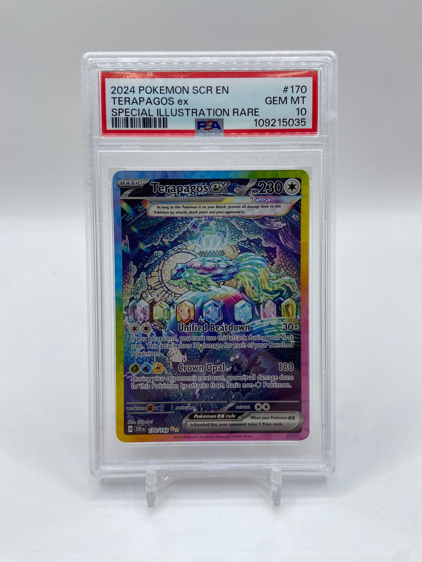 Terapagos ex Stellar Crown Special Illustration Rare 170/142 PSA 10