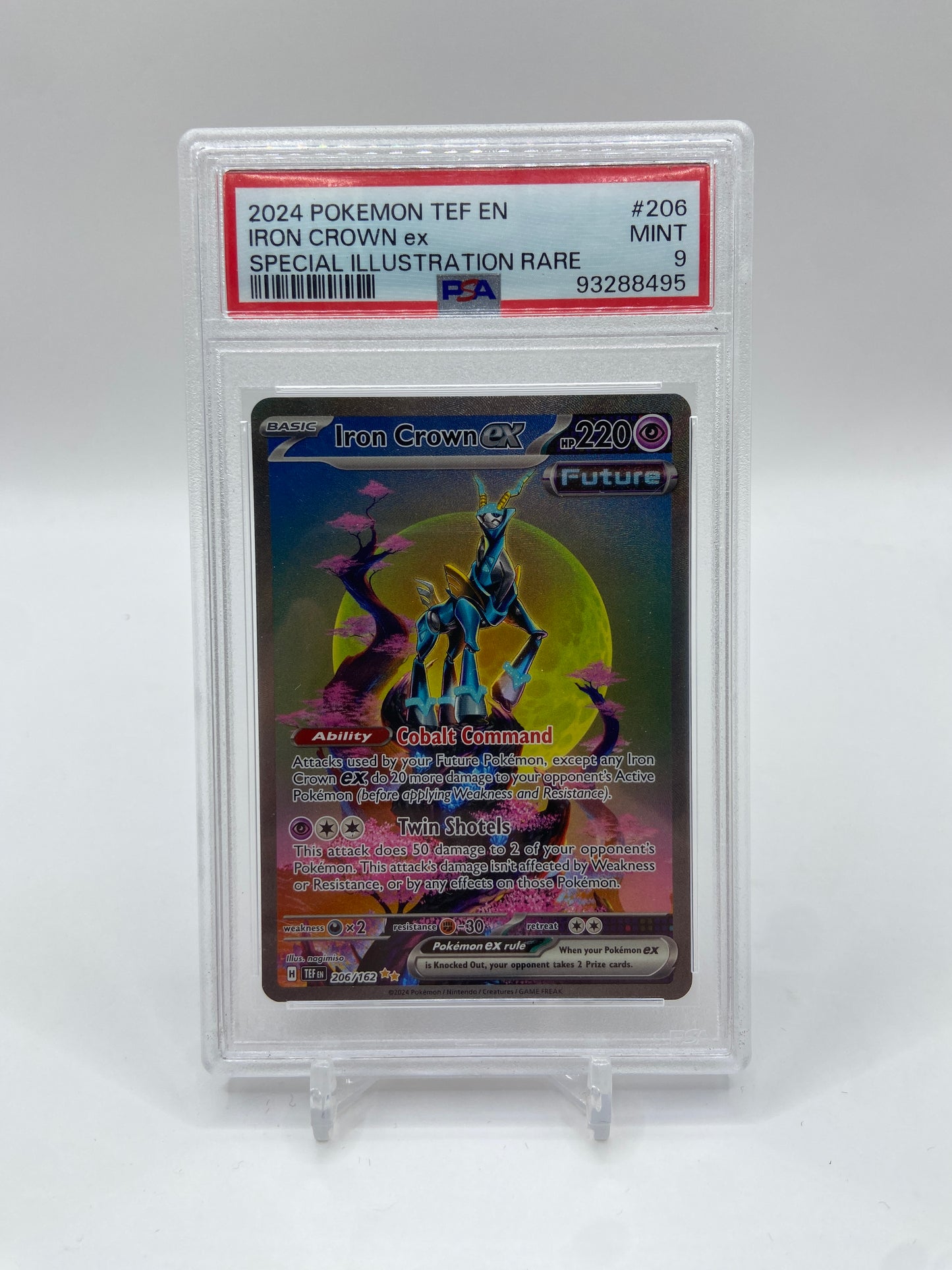 Iron Crown ex Alt Art Secret Rare Temporal Forces 206/162 PSA 9