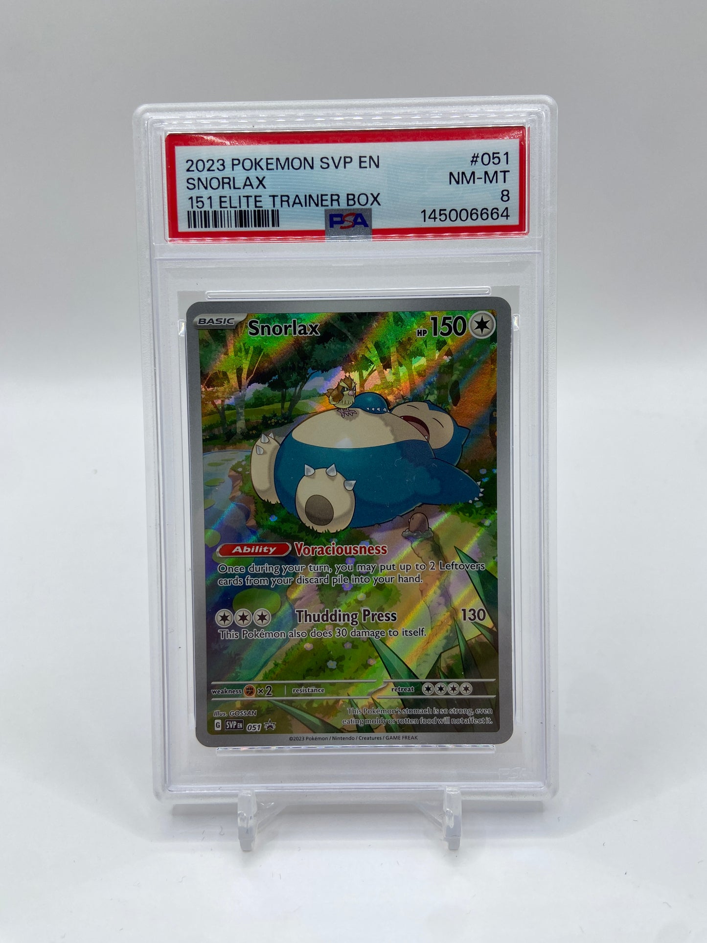 Snorlax Scarlet & Violet Promo 051 PSA 8