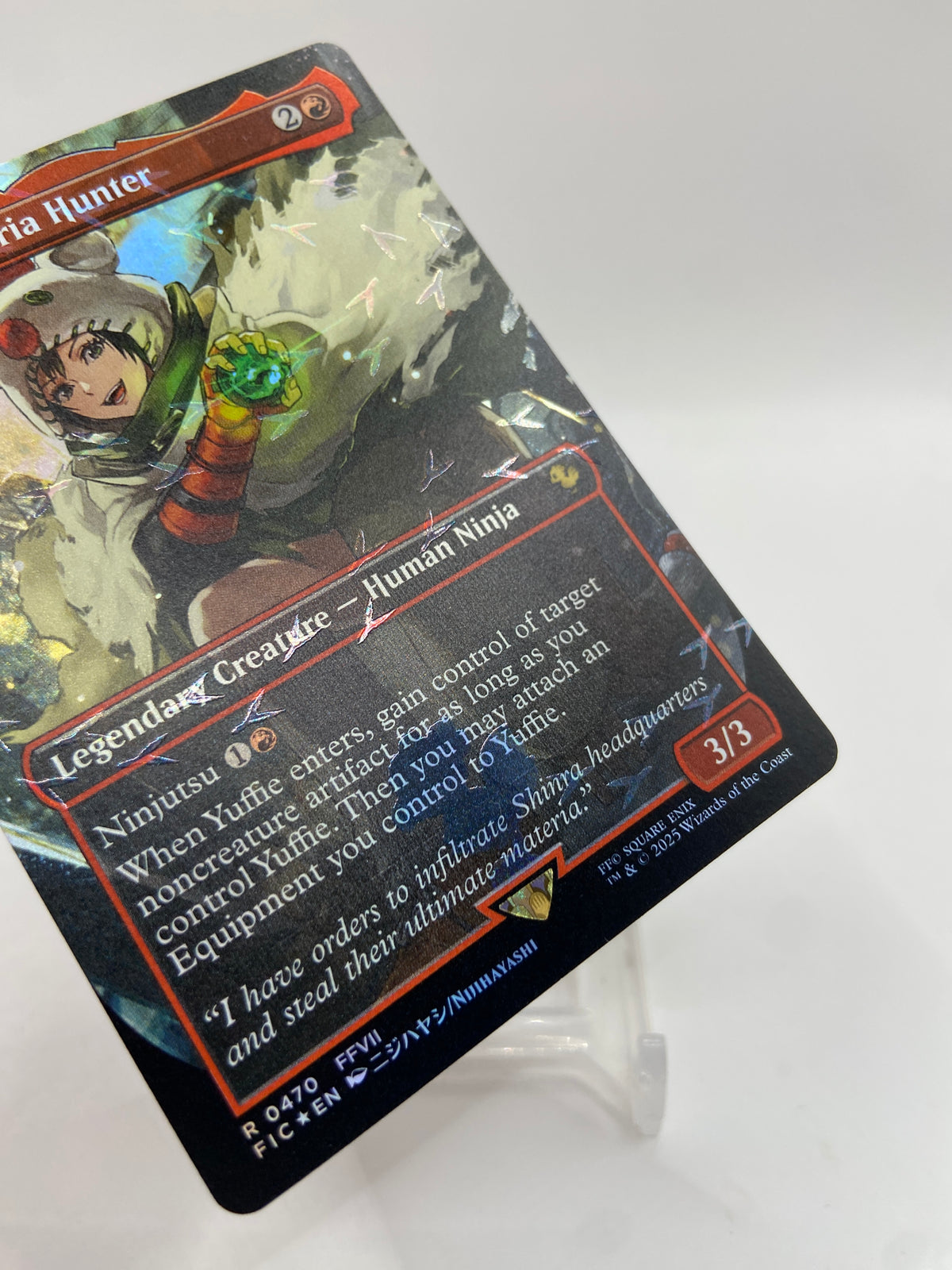 Yuffie, Materia Hunter (Borderless) (Chocobo Track Foil) Commander: FINAL FANTASY R 470