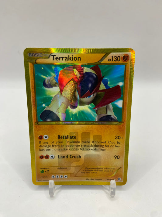 Terrakion Gold Secret Rare Boundaries Crossed 151/149