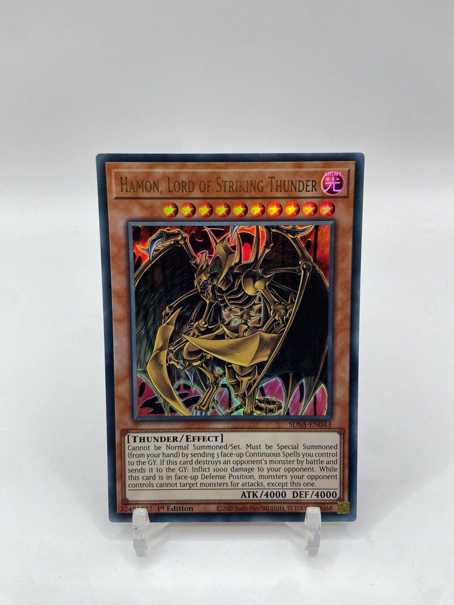 Hamon, Lord of Striking Thunder Ultra Rare Structure Deck: Sacred Beasts SDSA-EN043