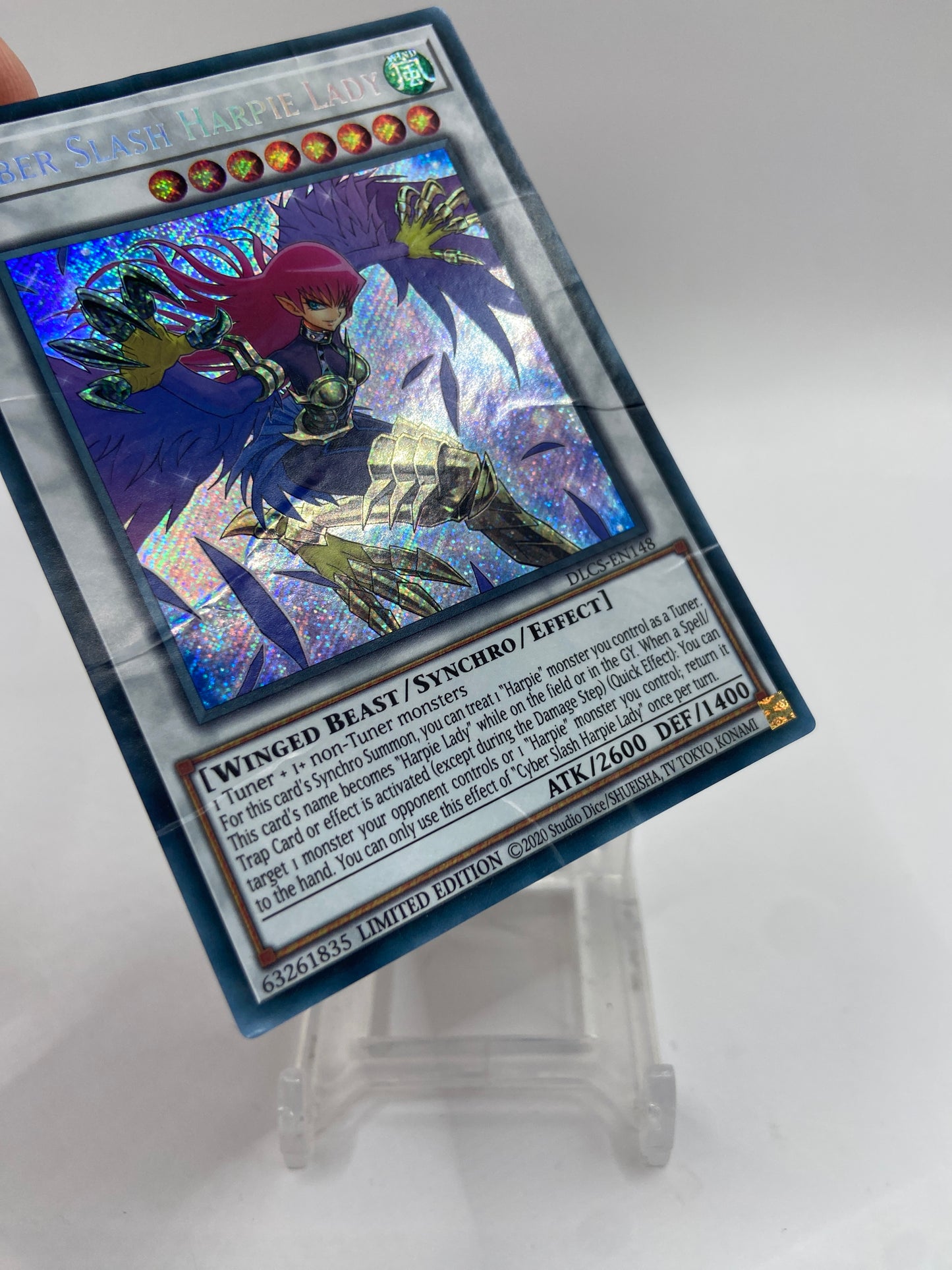 Cyber Slash Harpie Lady Secret Rare Dragons of Legend: The Complete Series DLCS-EN148