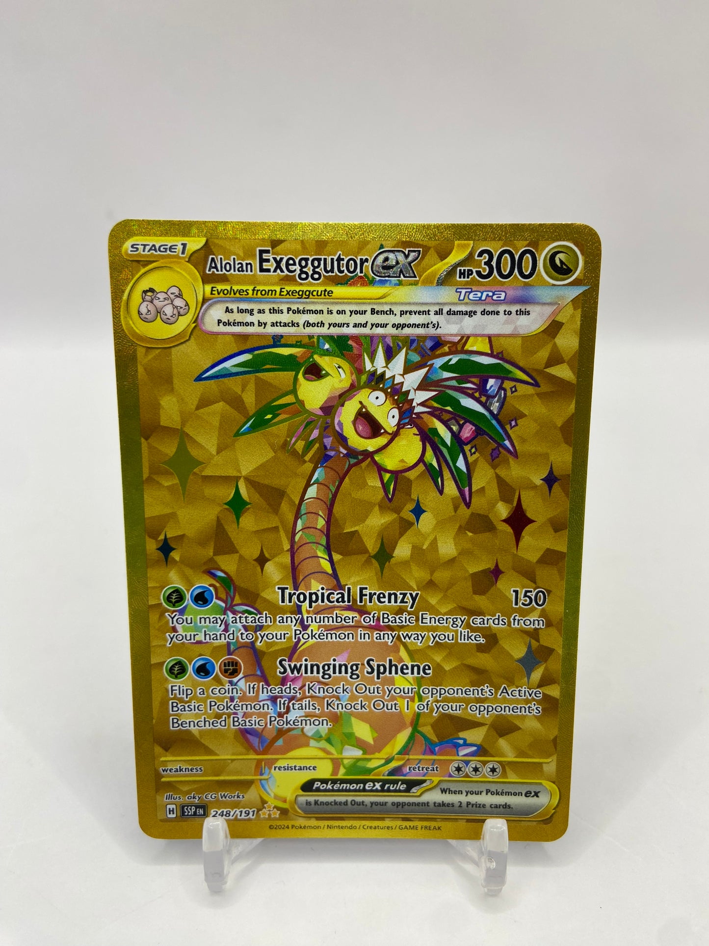 Alolan Exeggutor Ex Gold Secret Rare Surging Sparks 248/191