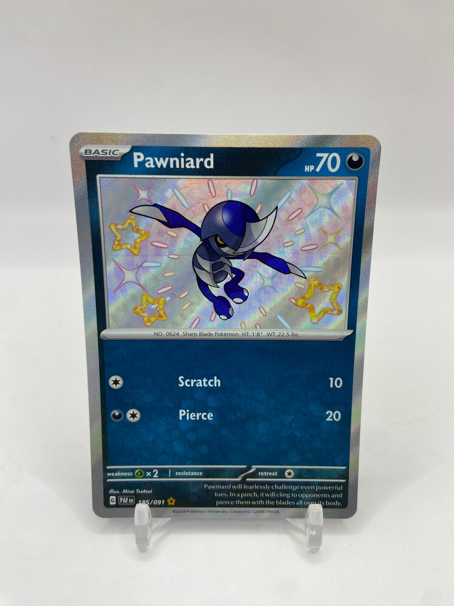 Pawniard Shiny Paldean Fates 185/091