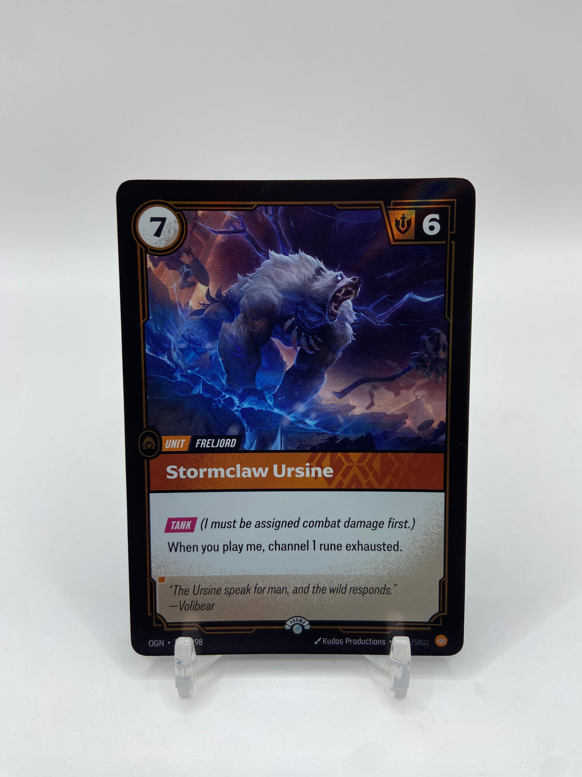 Stormclaw Ursine Foil Riftbound Organized Play Promotional Cards 137/298