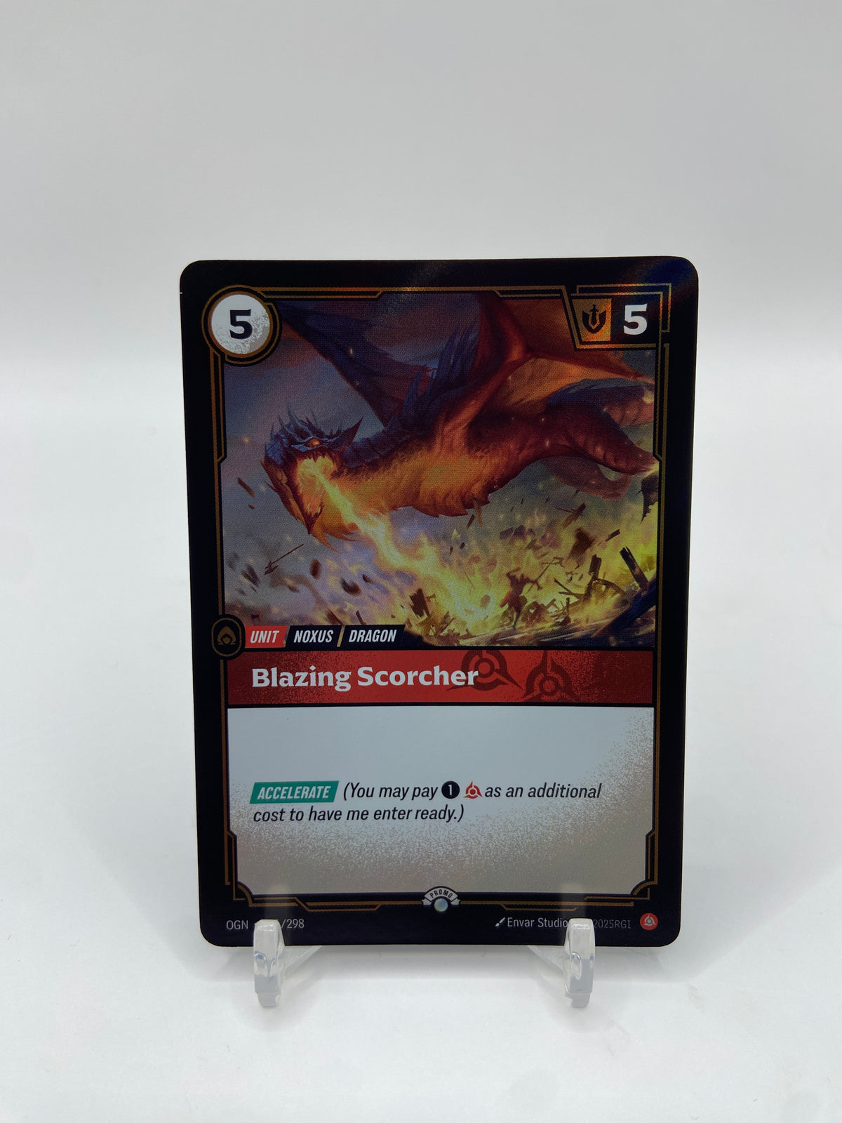 Blazing Scorcher Foil Riftbound Organized Play Promotional Cards 001/298