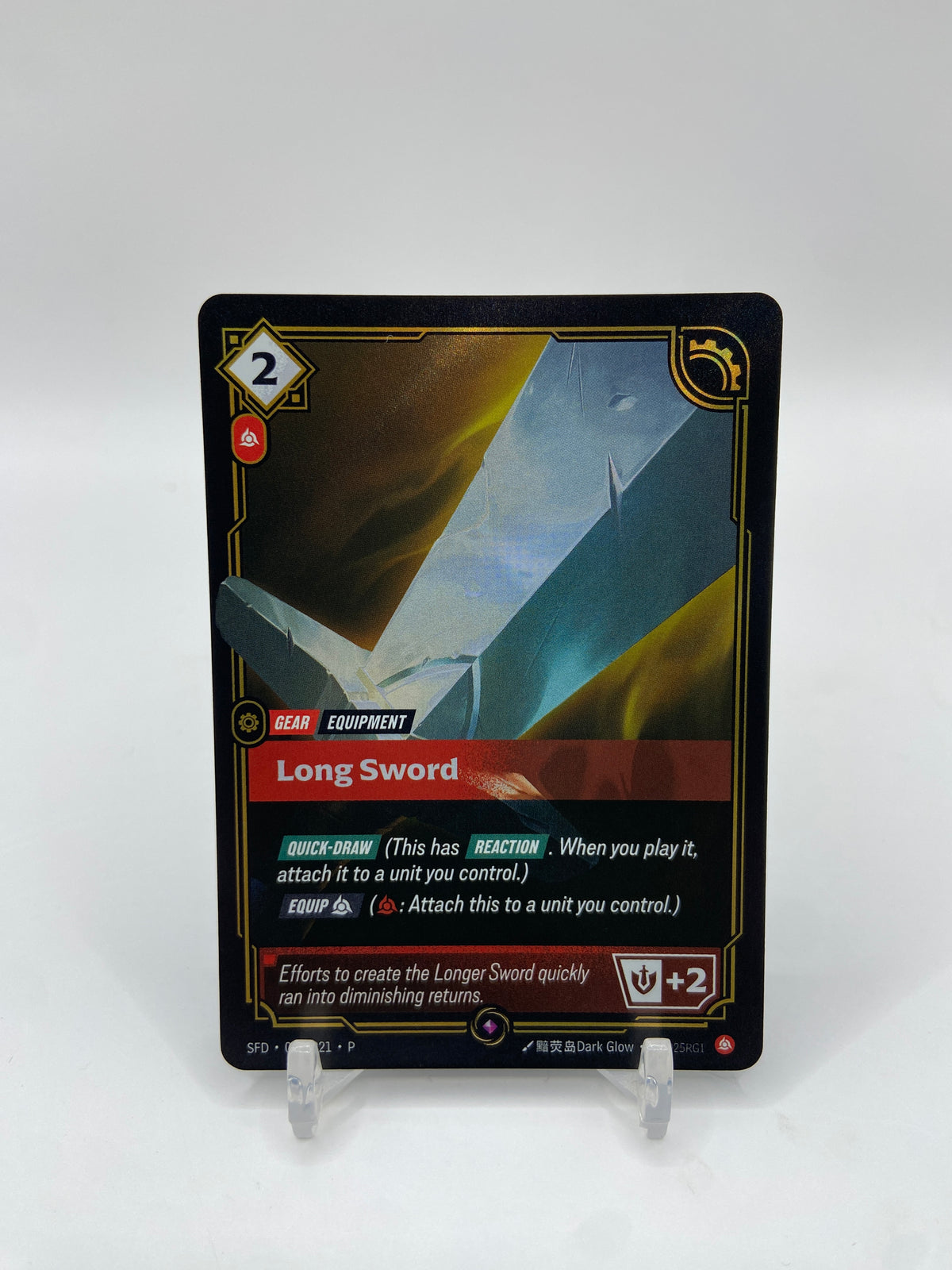 Long Sword Foil Riftbound Organized Play Promotional Cards Promo 022/221