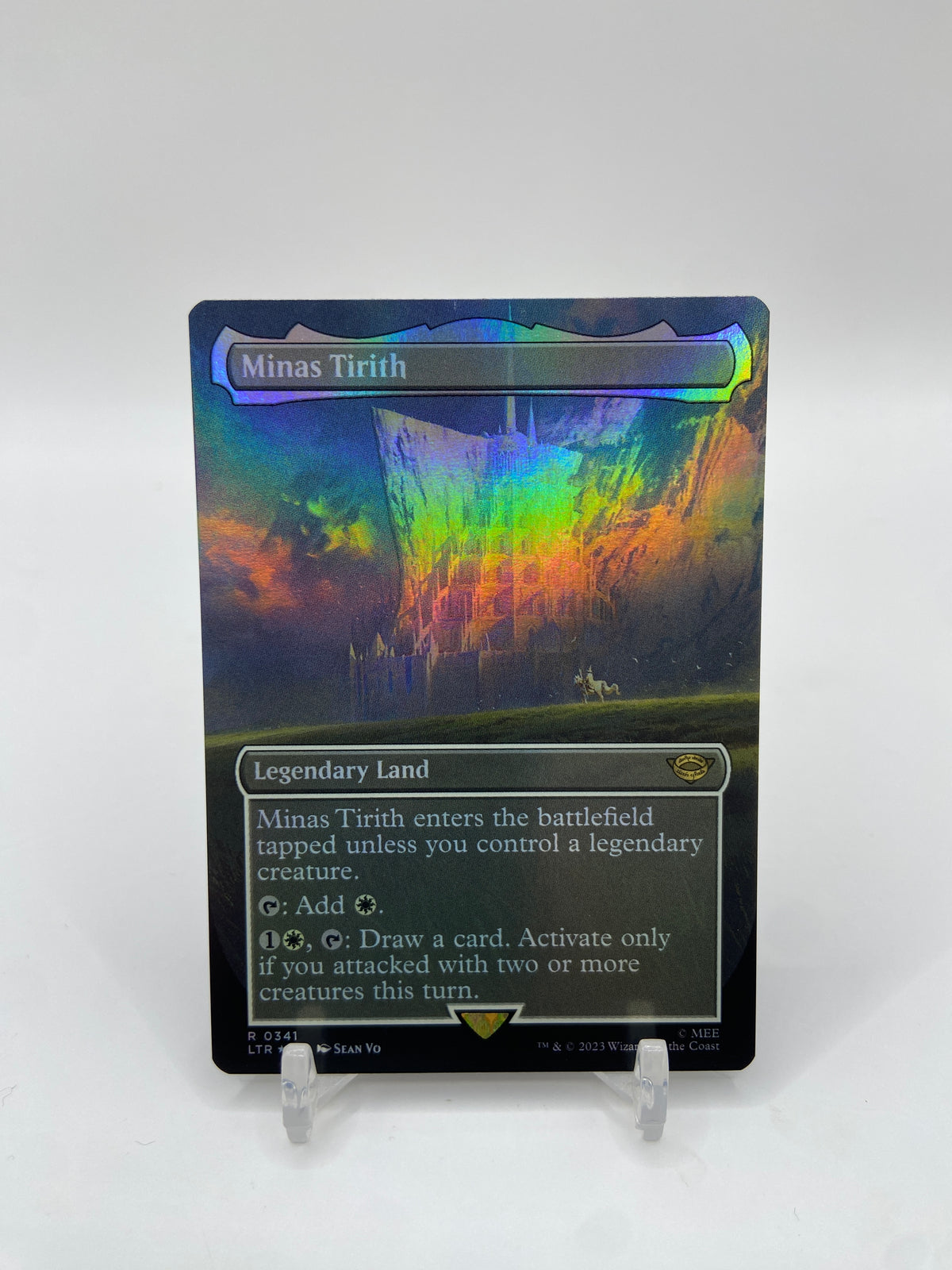 Minas Tirith Foil (0341) (Borderless) Universes Beyond: The Lord of the Rings: Tales of Middle-earth R 341