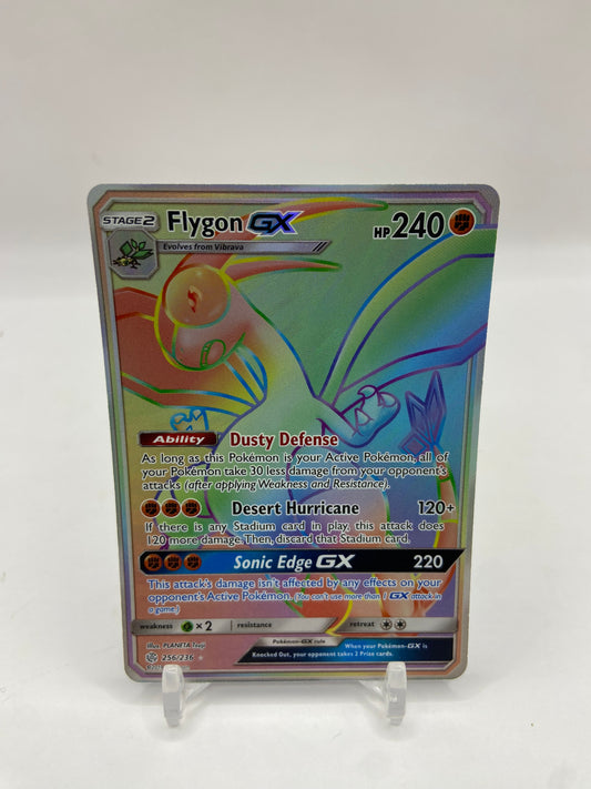 Flygon Gx Secret Rare Rainbow Cosmic Eclipse 256/236