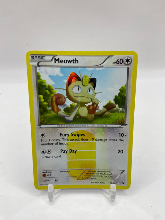 Meowth Holo Secret Rare Noble Victories 102/101