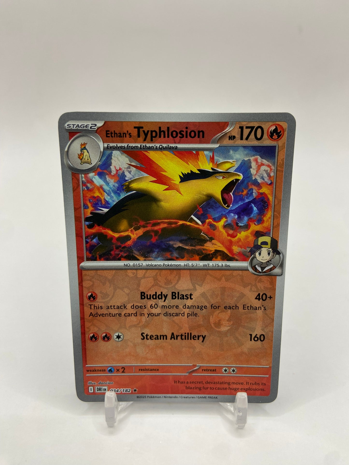 Ethan's Typhlosion Reverse Holo Rare Destined Rivals 034/182