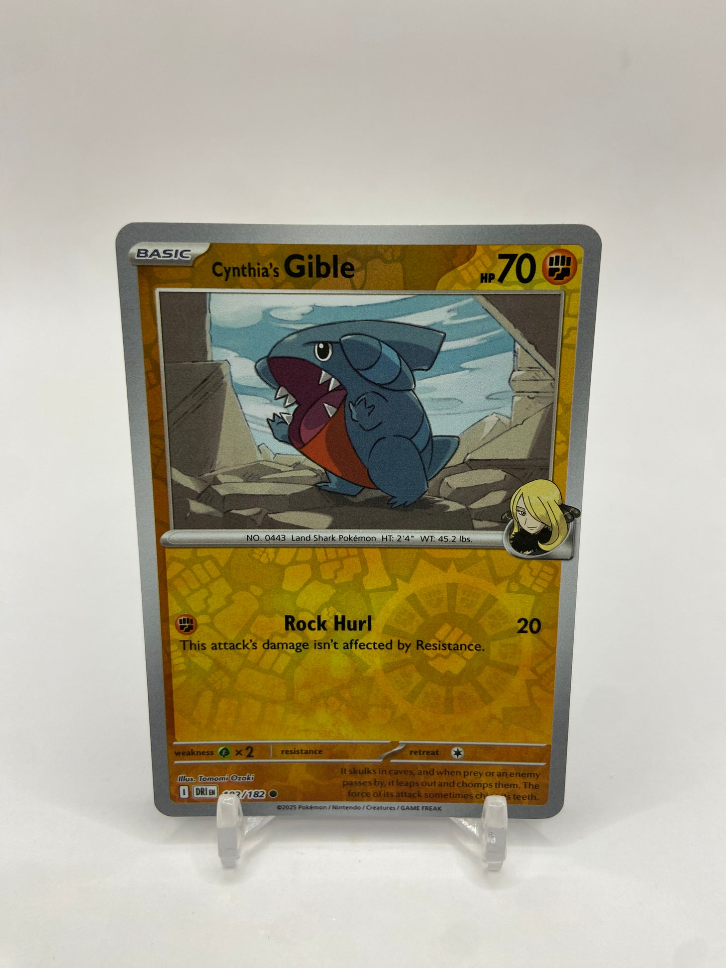 Cynthia's Gible Reverse Holo Destined Rivals 102/182