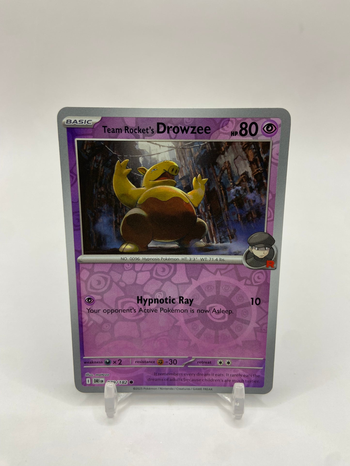 Team Rocket's Drowzee Reverse Holo Destined Rivals 079/182