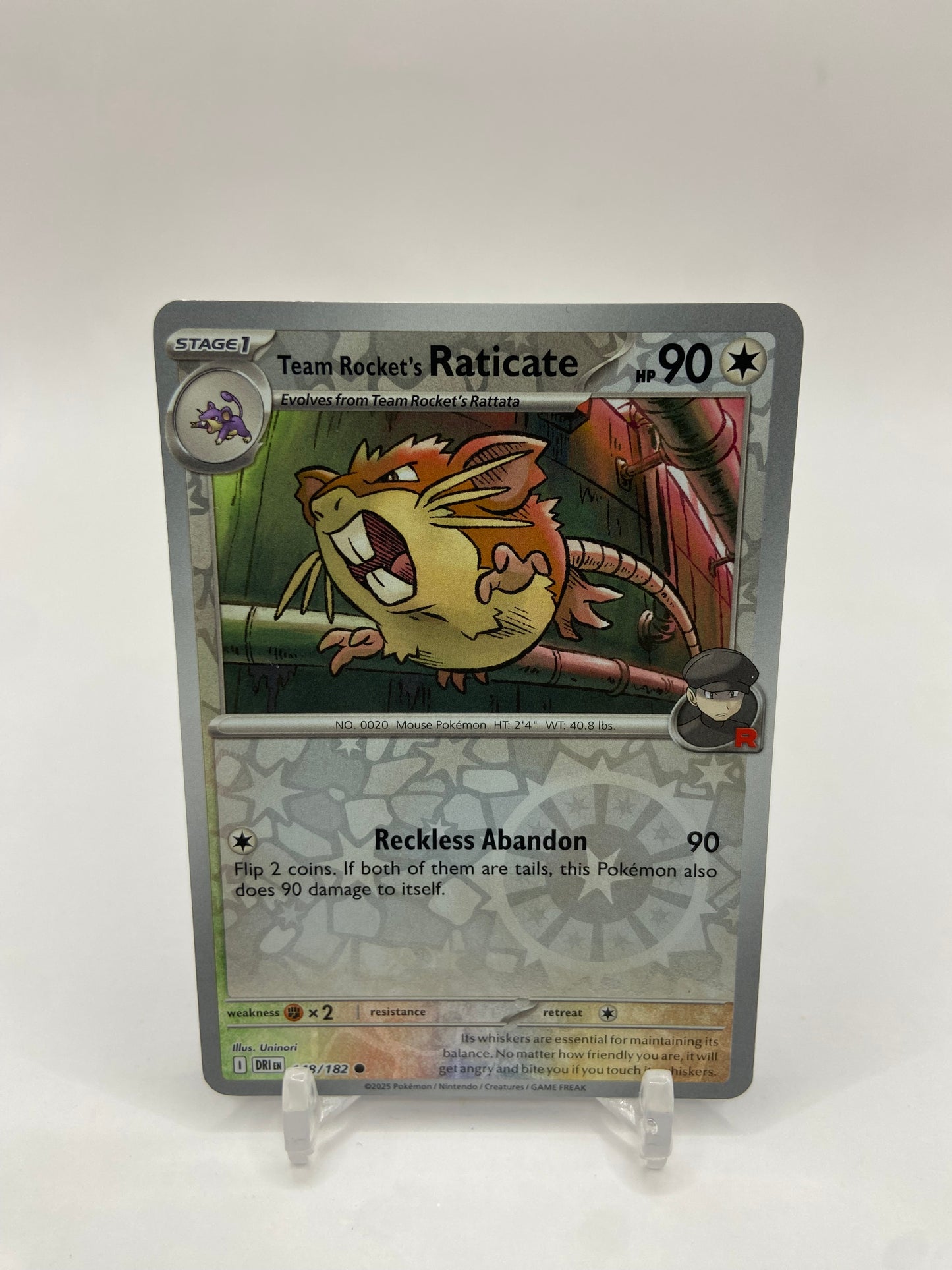 Team Rocket's Raticate Reverse Holo Destined Rivals 148/182