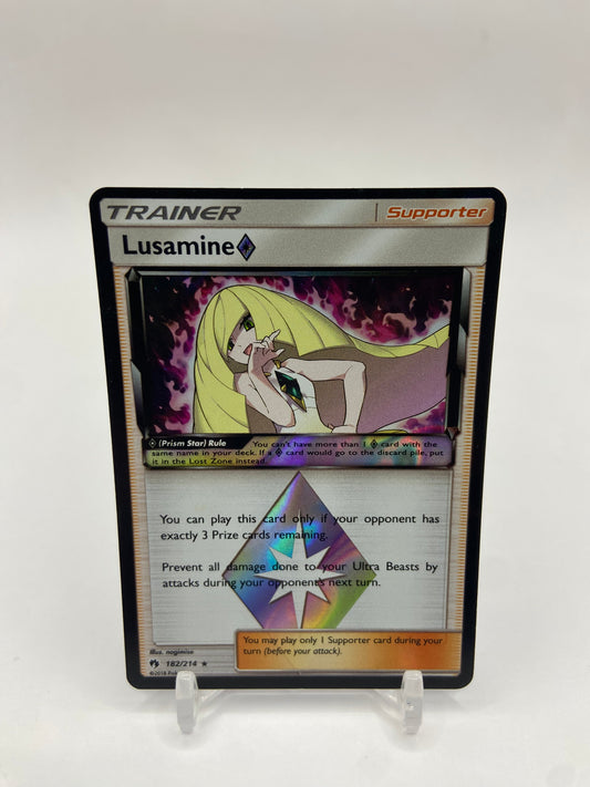 Lusamine Prism Holo Lost Thunder 182/214