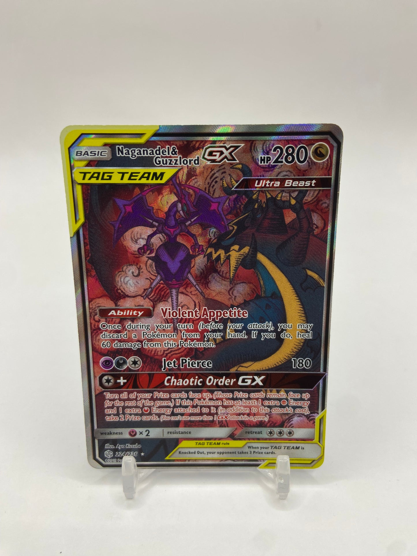 Naganadel & Guzzlord Gx Alt Art Secret Rare Cosmic Eclipse 224/236
