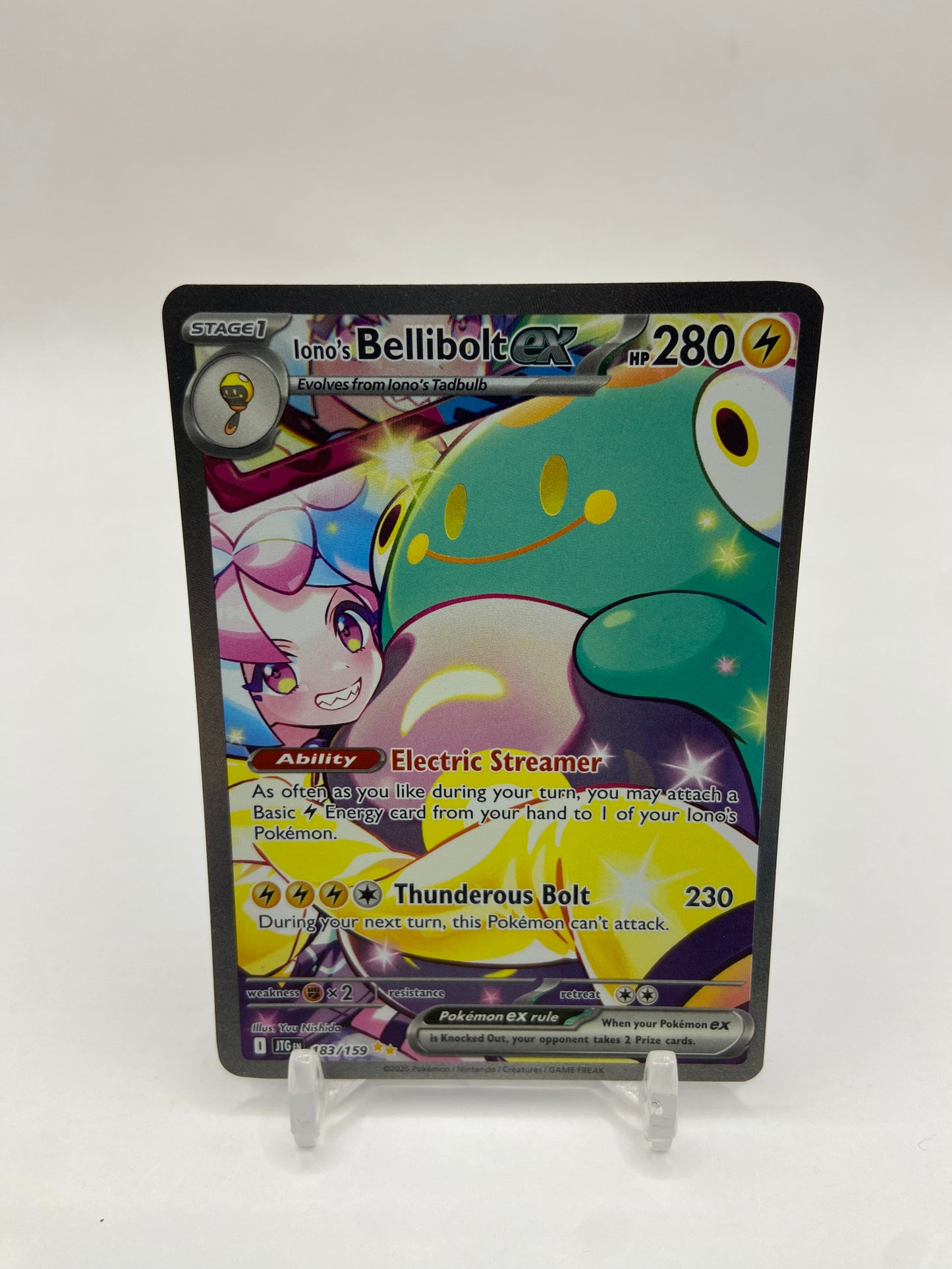 Iono's Bellibolt Ex Alt Art Secret Rare Journey Together 183/159