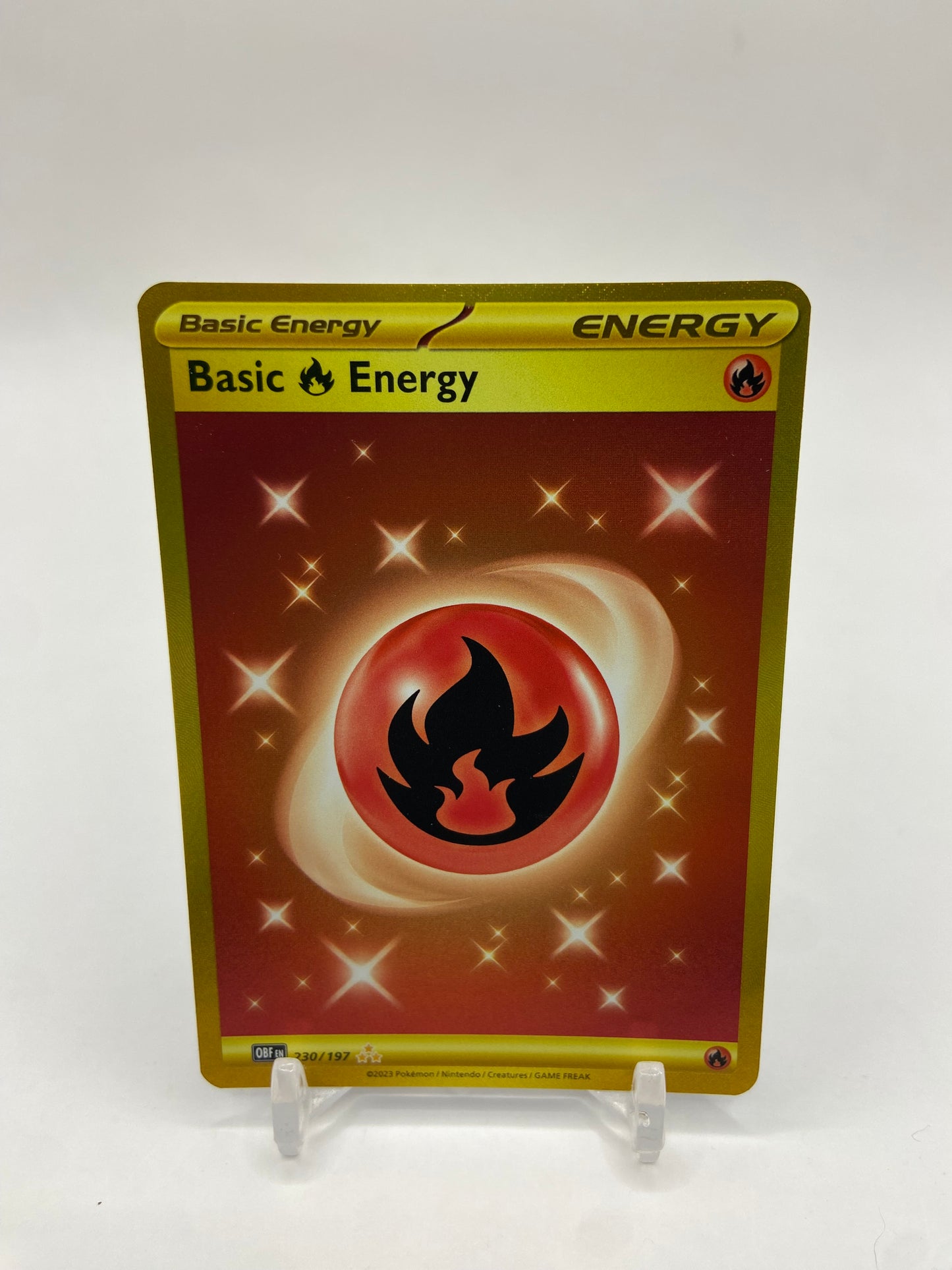 Basic Fire Energy Gold Secret Rare Obsidian Flames 230/197