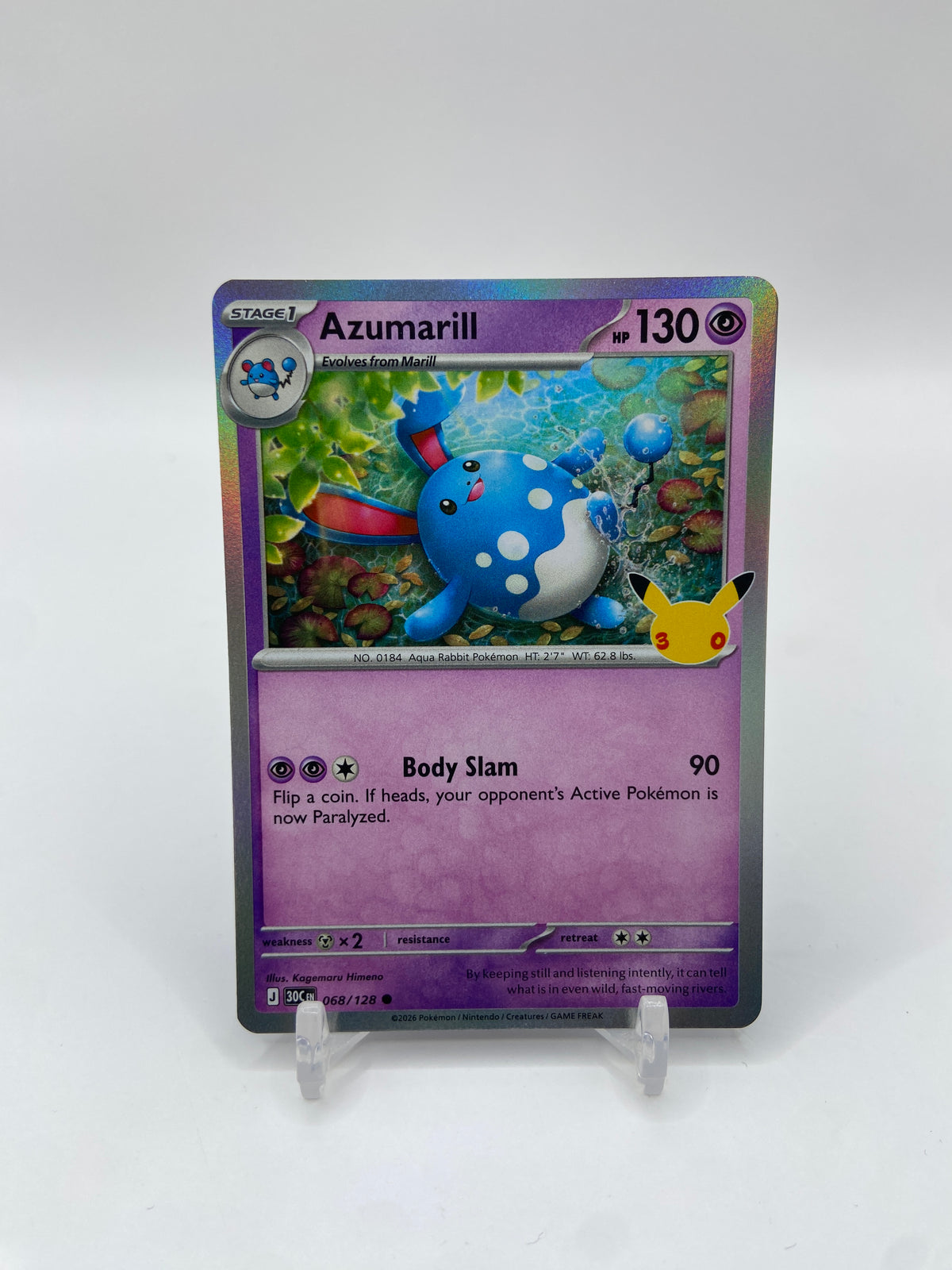 Azumarill 30th Celebration 068/128