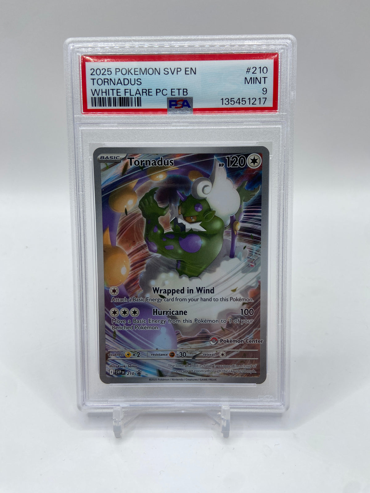 Tornadus - 210 (Pokemon Center Exclusive) Scarlet & Violet Promo 210 PSA 9