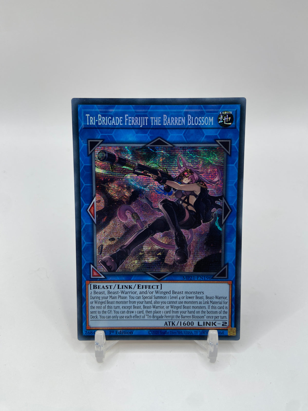 Tri-Brigade Ferrijit the Barren Blossom Secret Rare 2021 Tin of Ancient Battles Prismatic MP21-EN196
