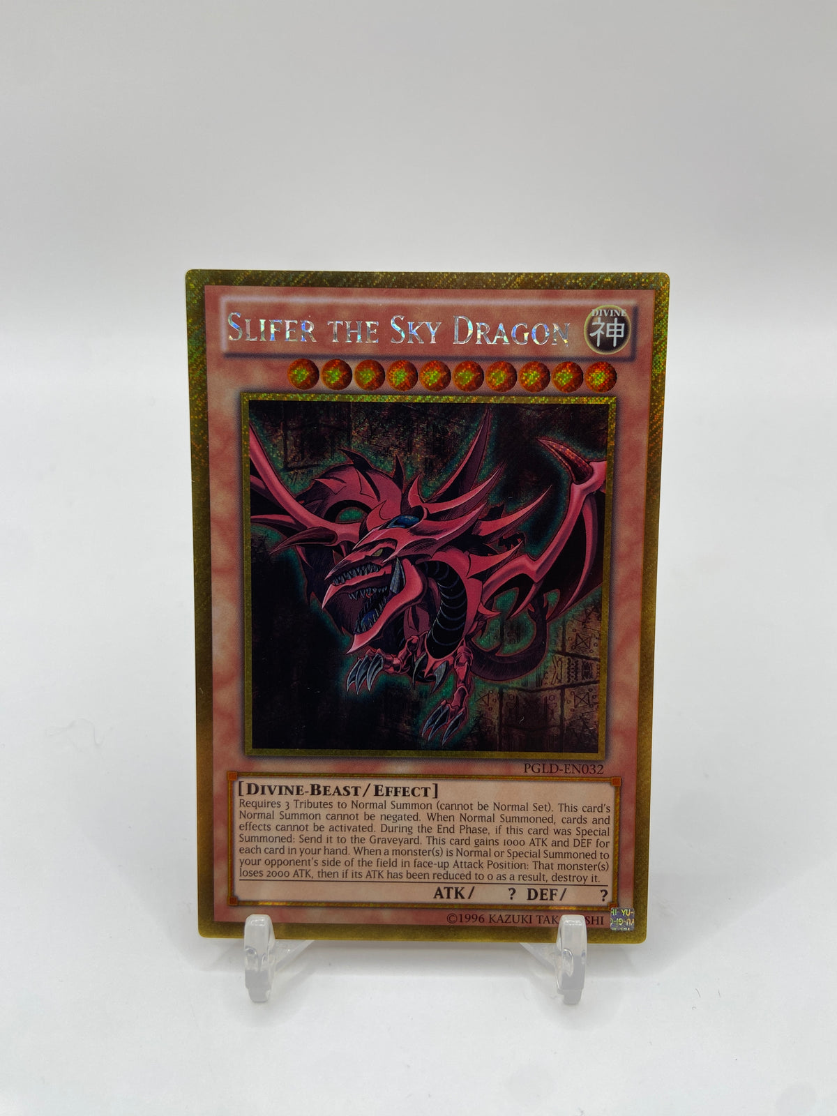 Slifer the Sky Dragon Gold Secret Rare Premium Gold PGLD-EN032