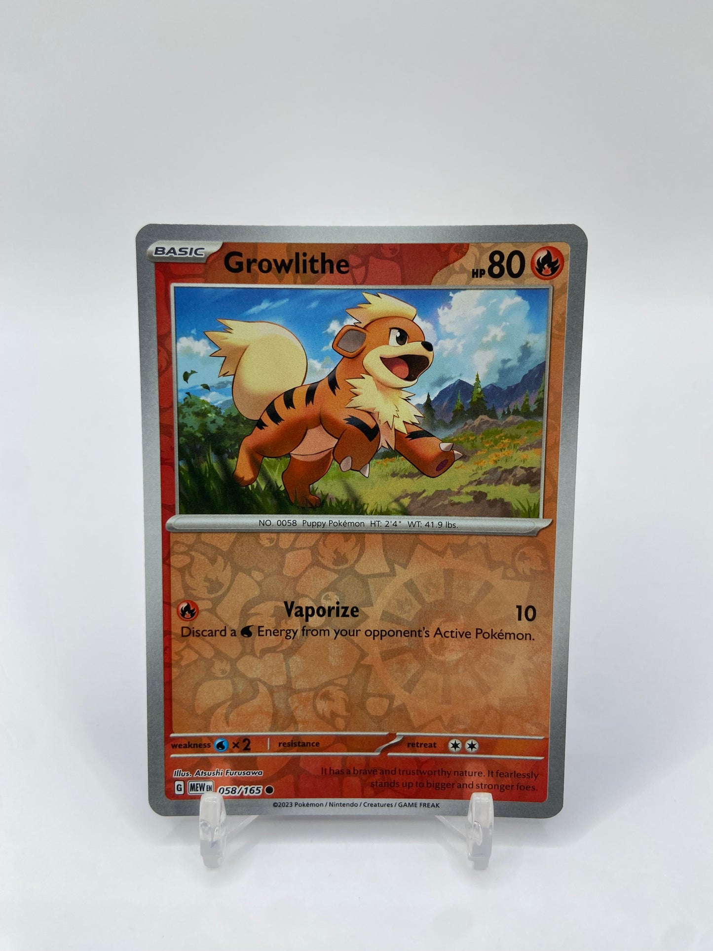 Growlithe Reverse Holo 151 058/165