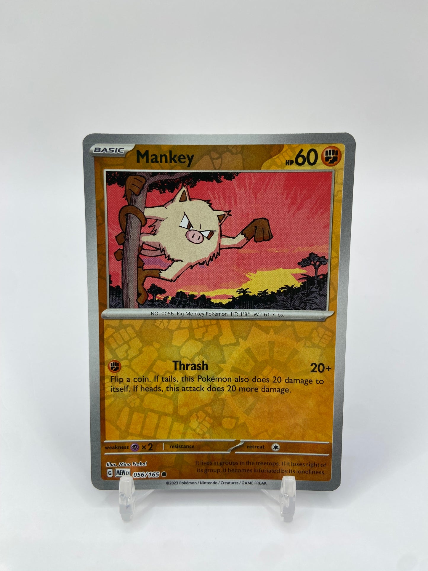 Mankey Reverse Holo 151 056/165
