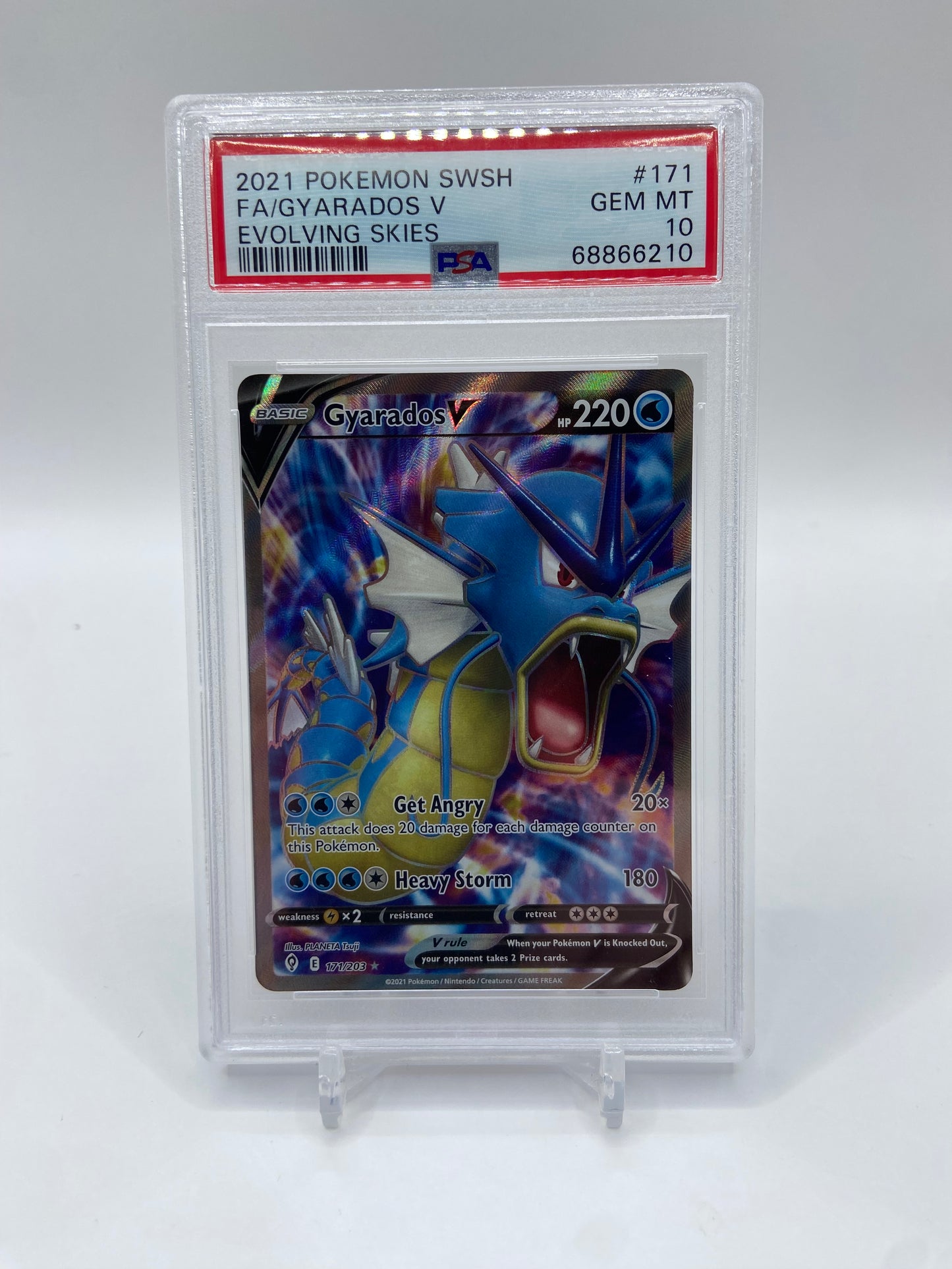Gyarados Holo Full Art Evolving Skies PSA 10