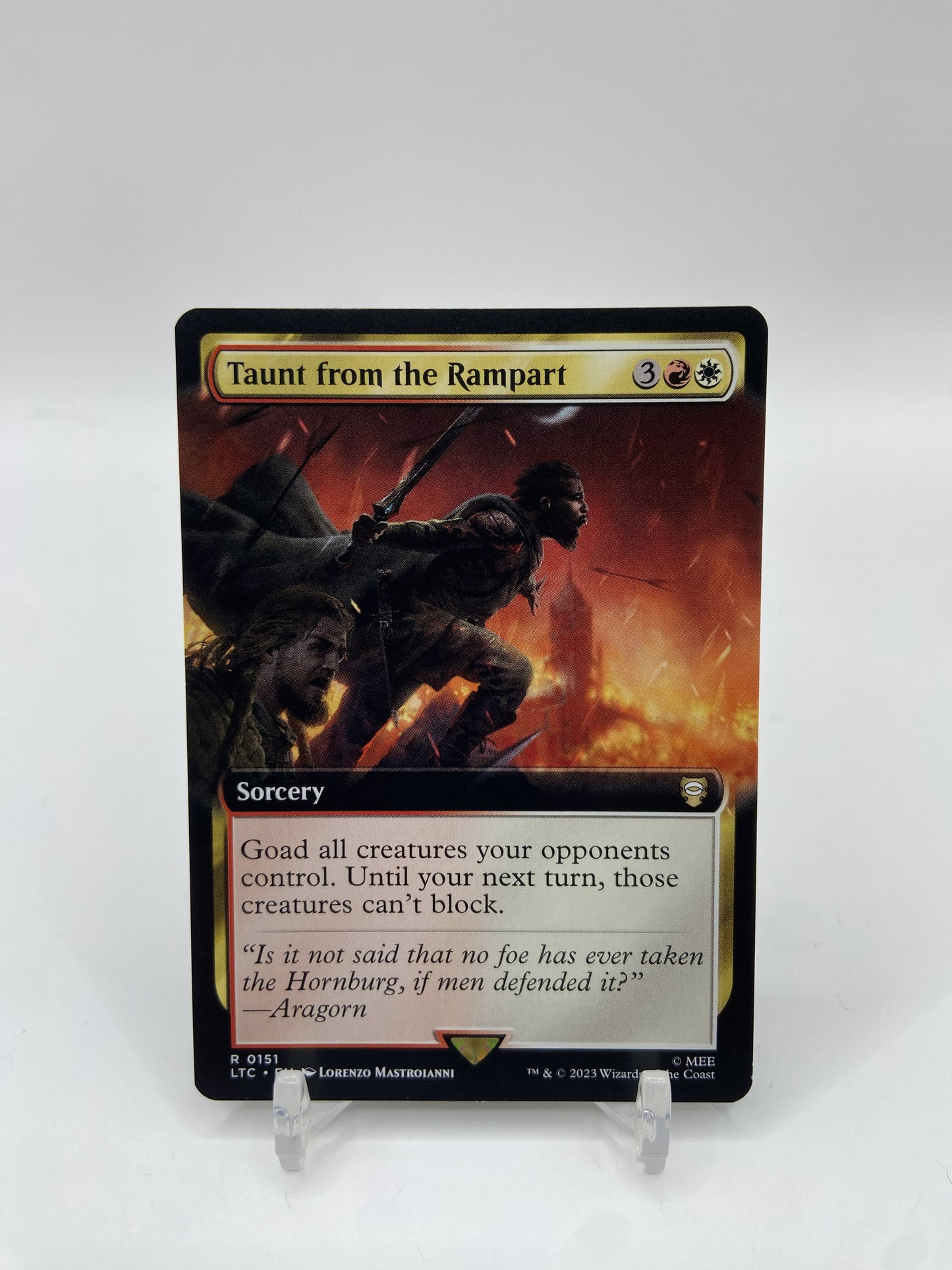 Taunt from the Rampart (Extended Art) Commander: The Lord of the Rings: Tales of Middle-earth R 151