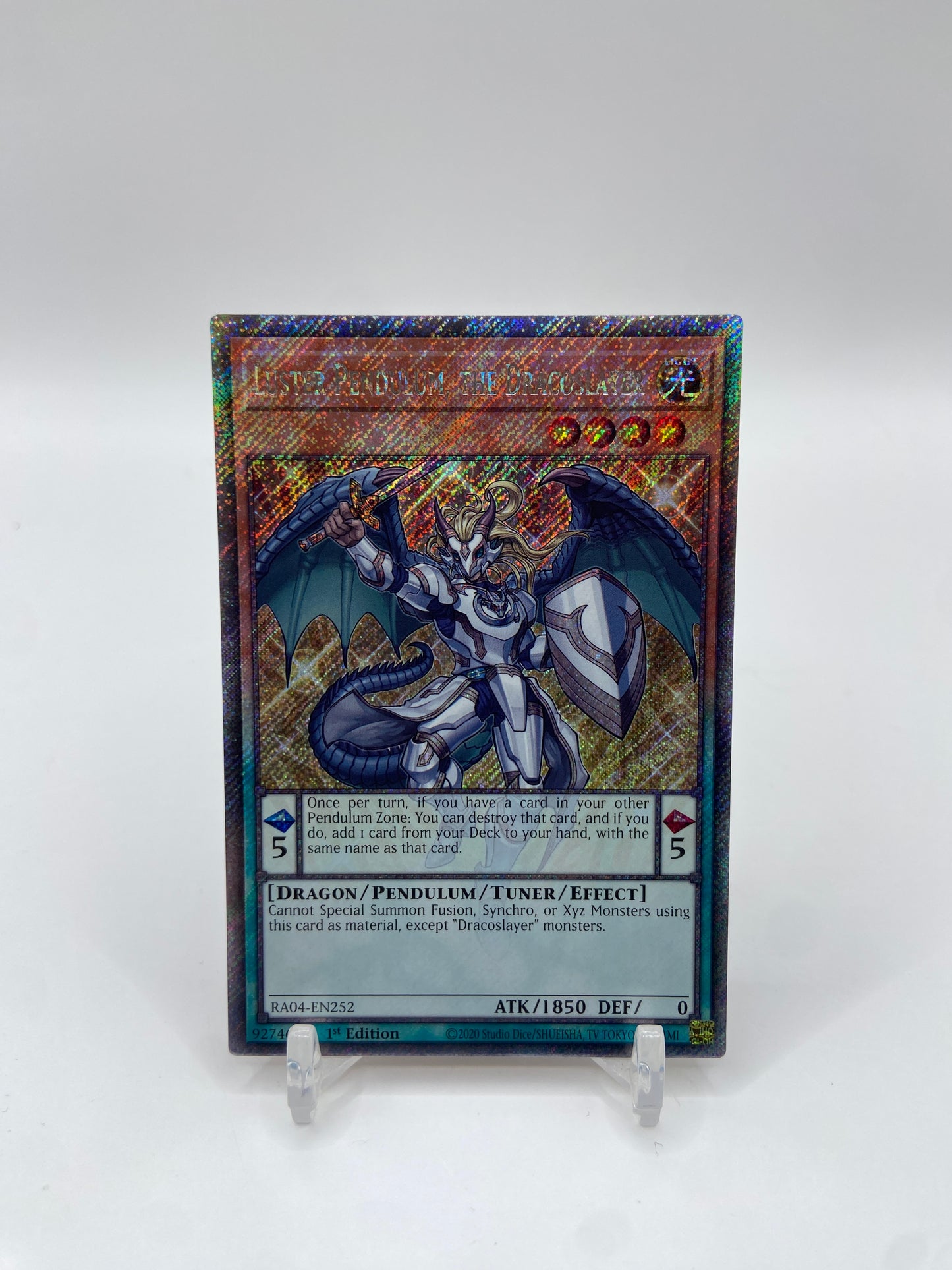 Luster Pendulum, the Dracoslayer (Platinum Secret Rare) Quarter Century Stampede RA04-EN252