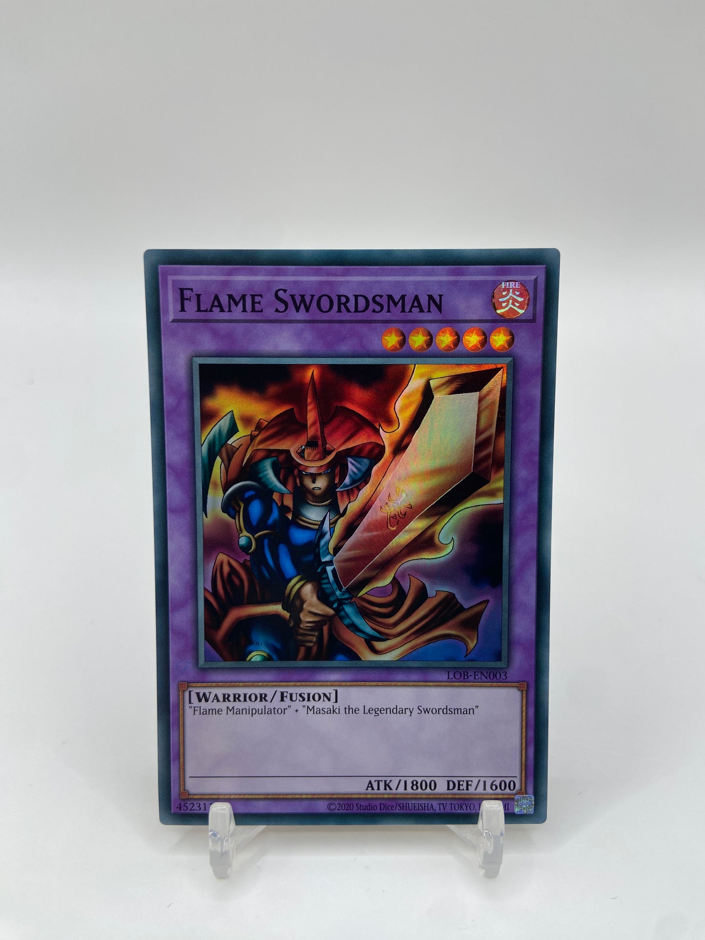 Flame Swordsman Super Rare Legend of Blue Eyes White Dragon (25th Anniversary Edition) LOB-EN003