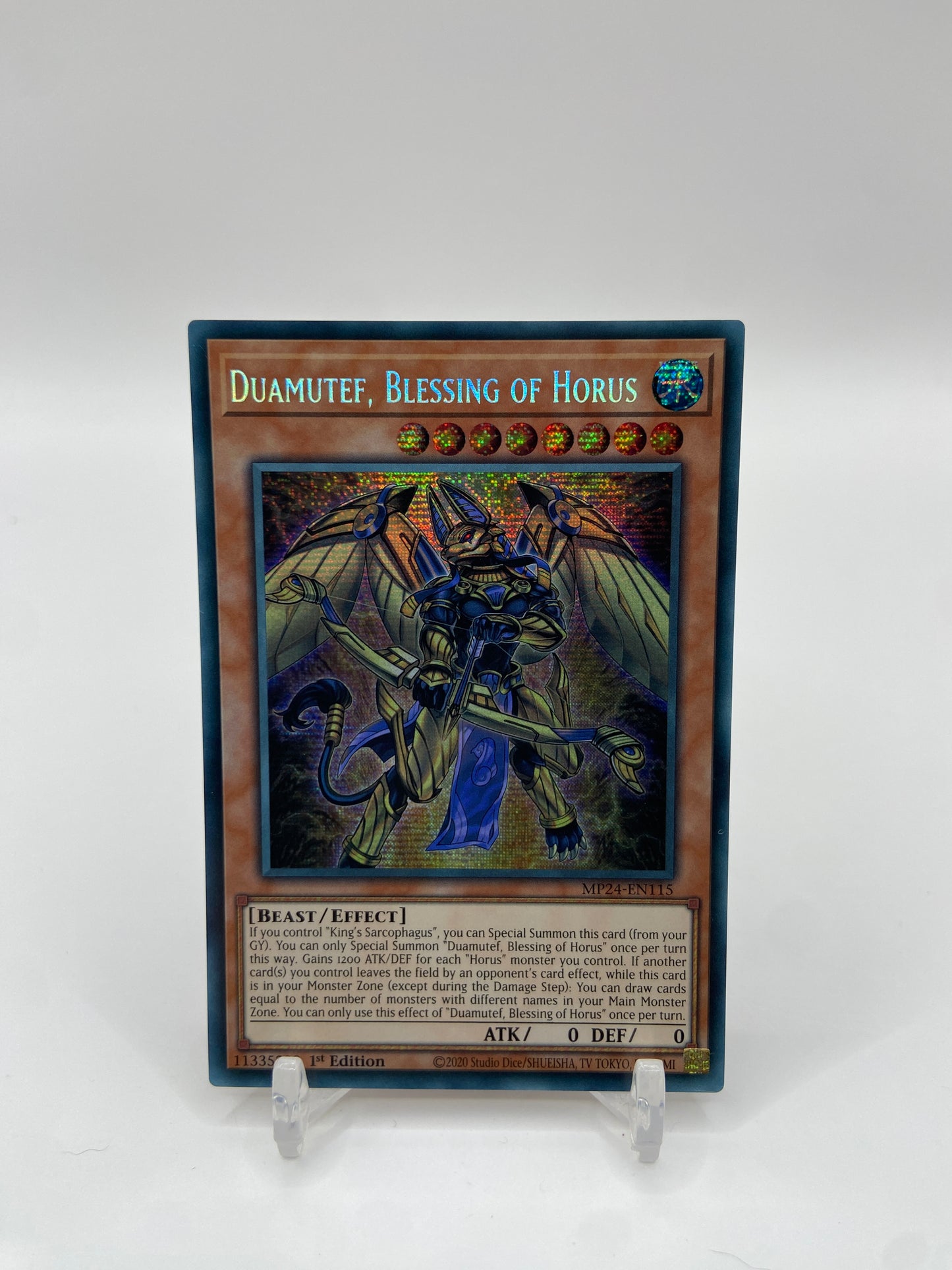 Duamutef, Blessing of Horus Prismatic Secret Rare 25th Anniversary Tin: Dueling Mirrors MP24-EN115