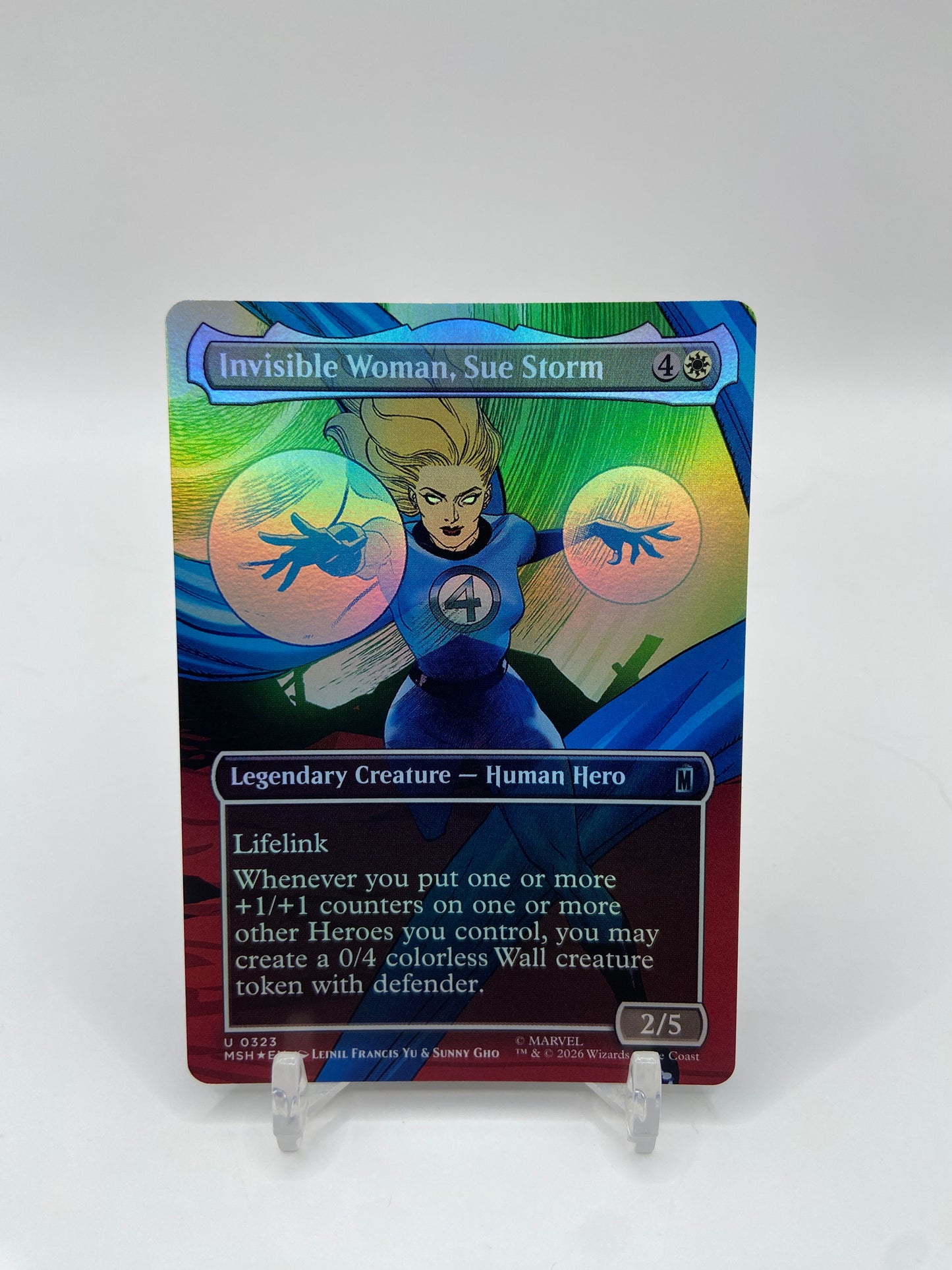 Invisible Woman, Sue Storm Foil (Borderless) Marvel Super Heroes U 323