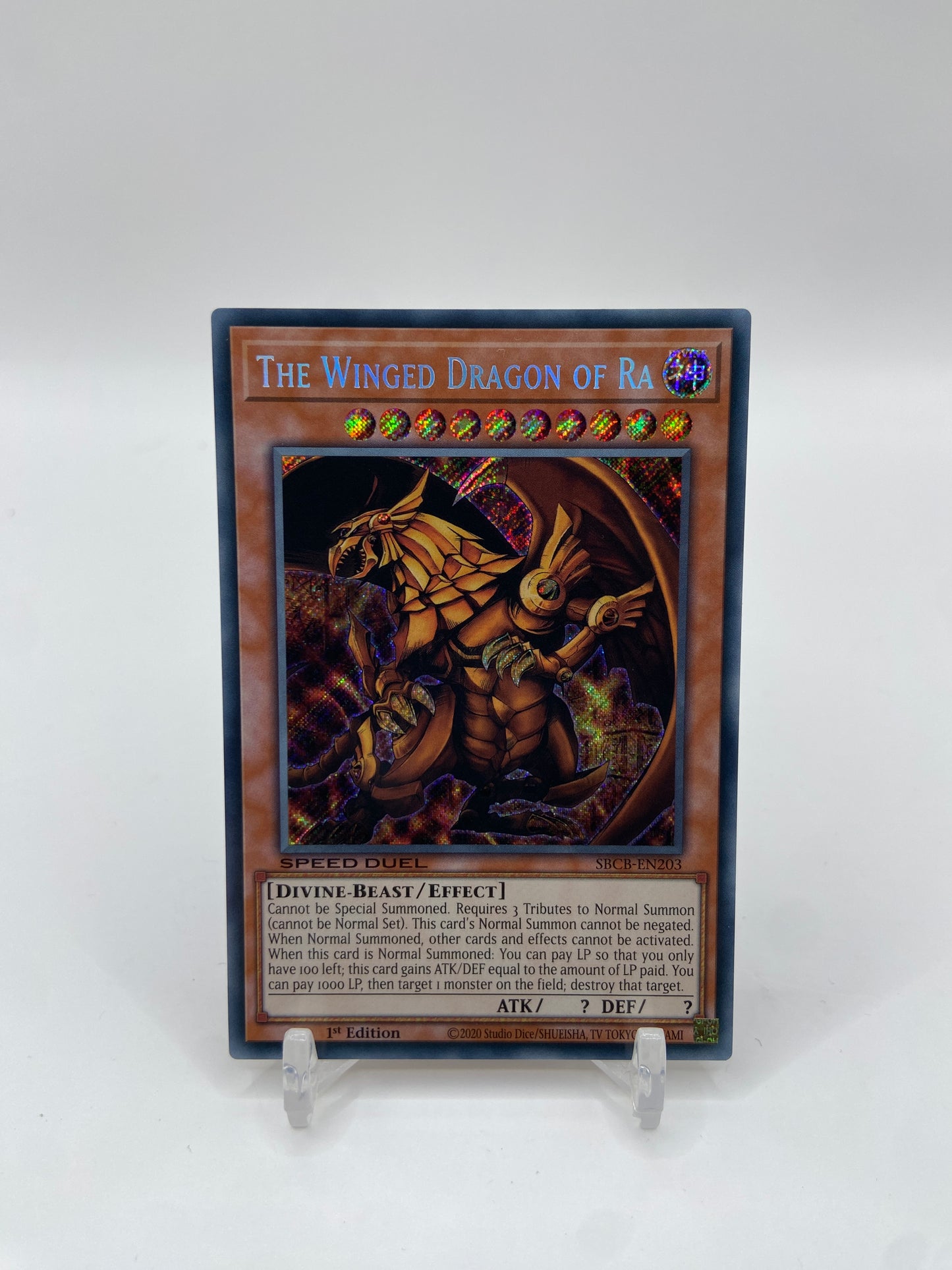 The Winged Dragon of Ra Secret Rare Speed Duel: Battle City Box SBCB-EN203