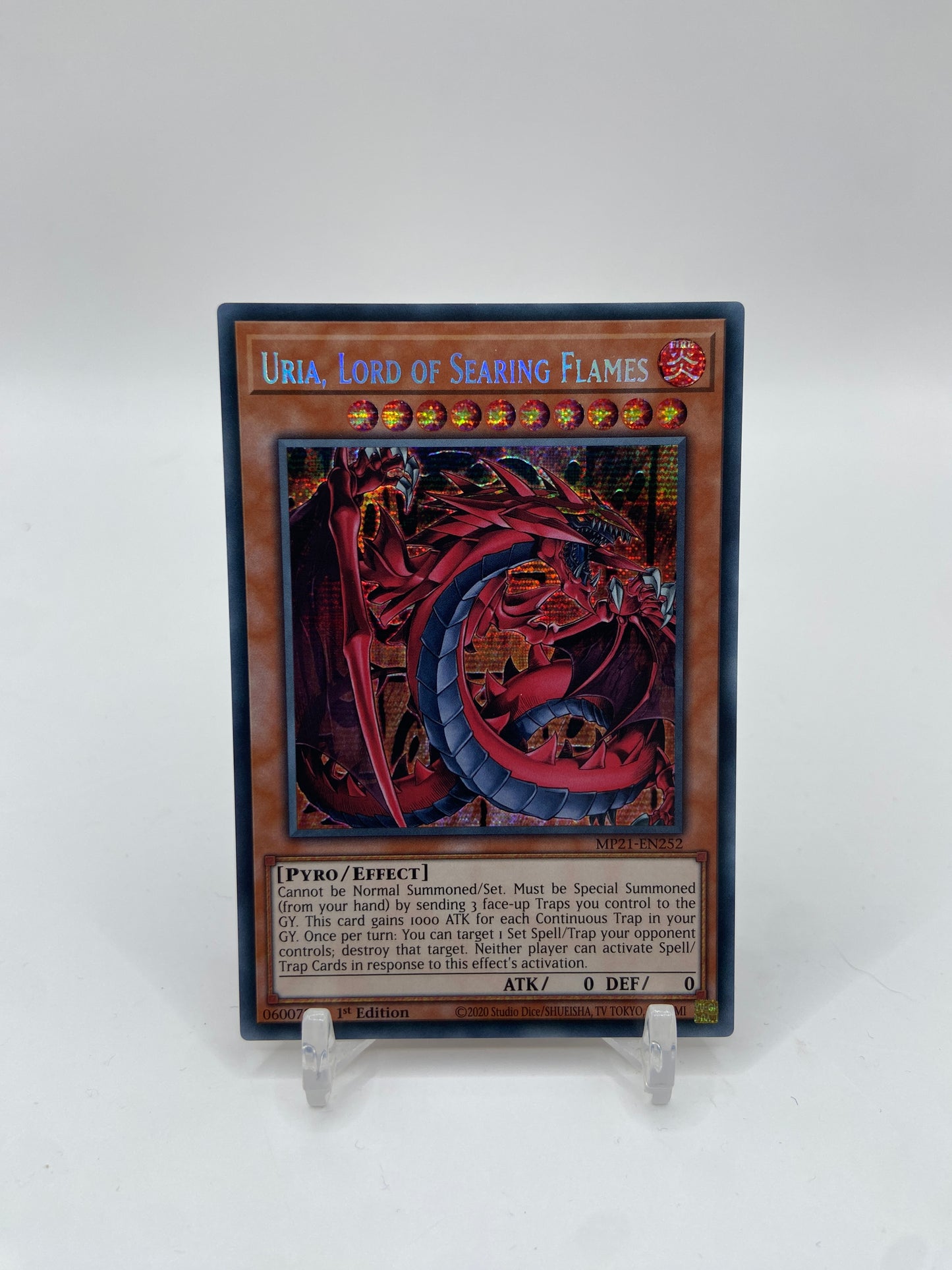 Uria, Lord of Searing Flames Secret Rare 2021 Tin of Ancient Battles Prismatic MP21-EN252