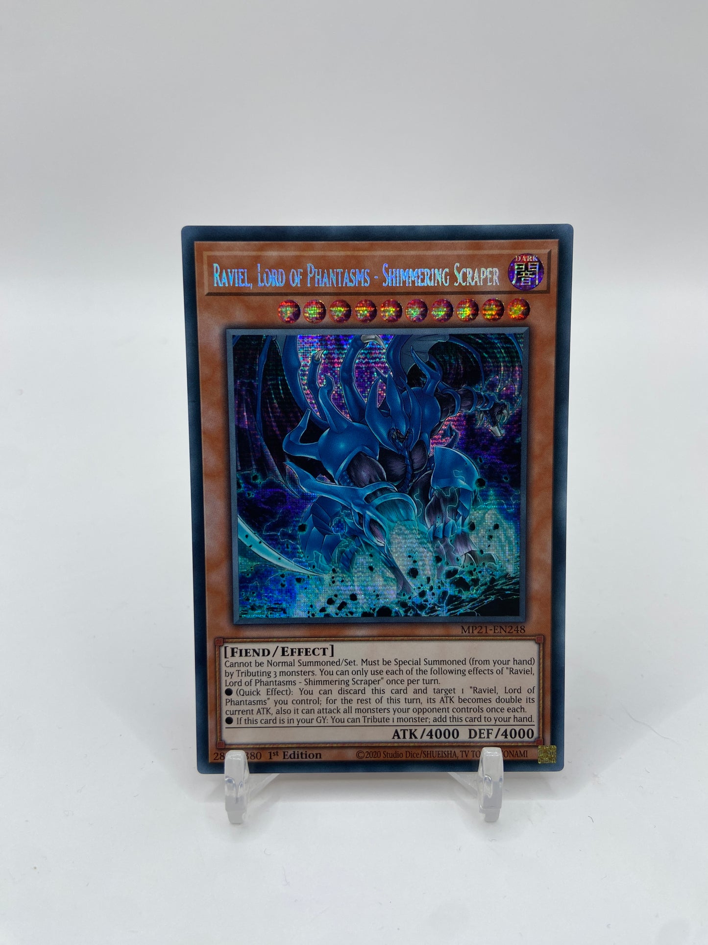 Raviel, Lord of Phantasms - Shimmering Scraper Secret Rare 2021 Tin of Ancient Battles Prismatic MP21-EN248