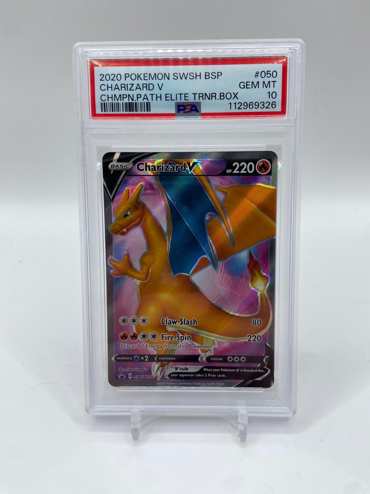 Charizard V Full Art Promo SWSH050 PSA 10