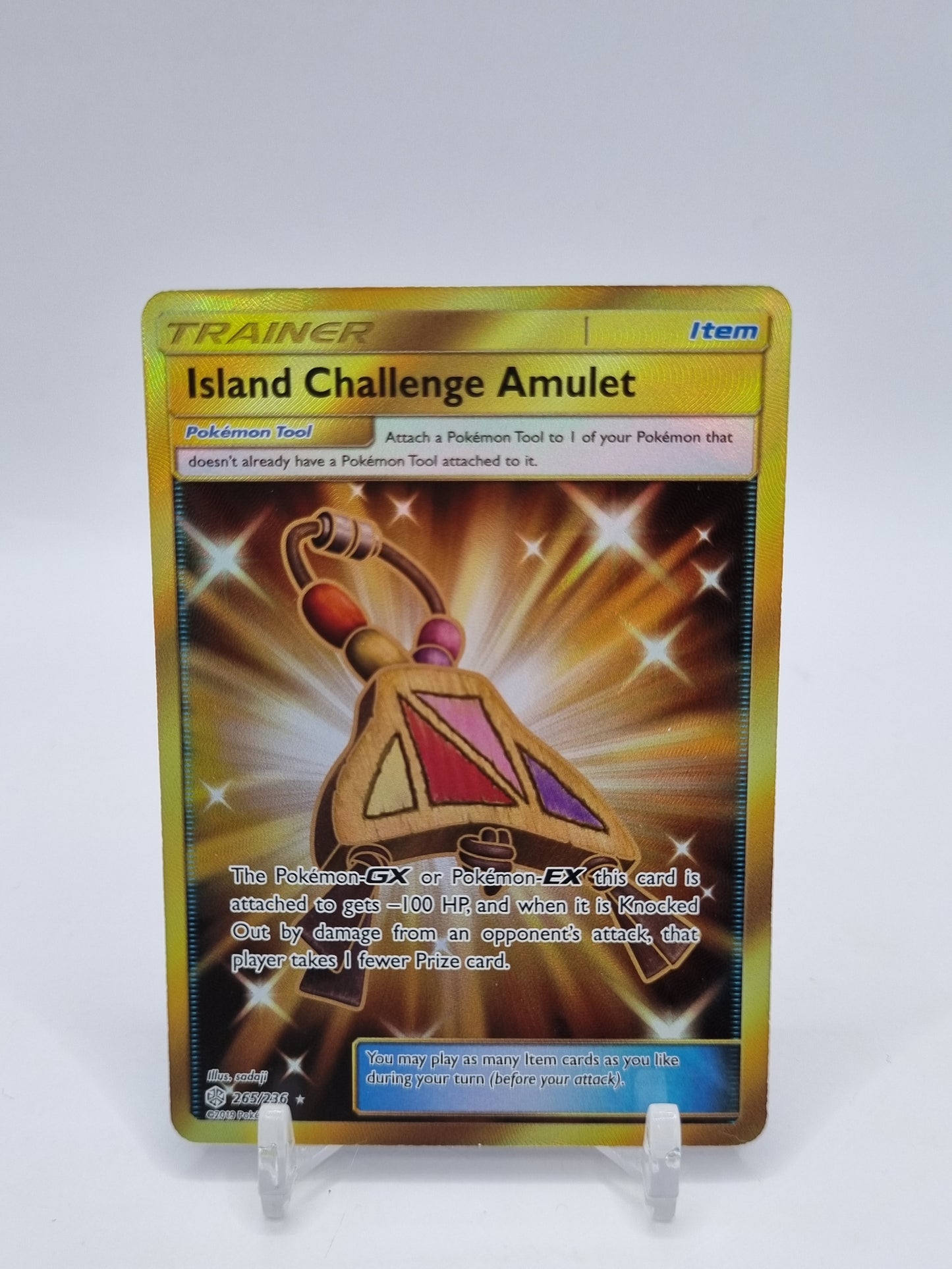 Island Challenge Amulet Gold Secret Rare Cosmic Eclipse 265/236